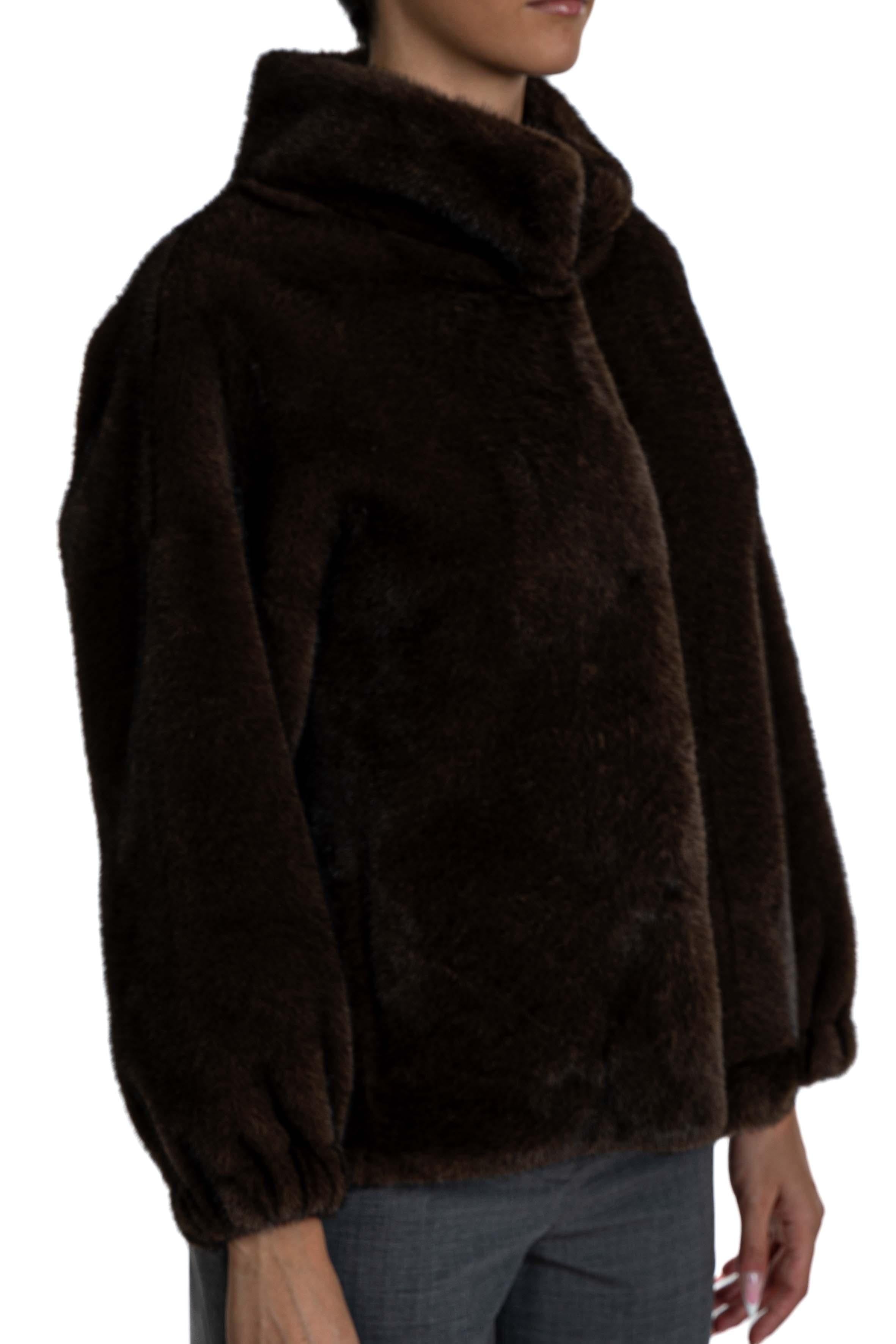 Bomber 7224 in ecopelliccia testa di moro 7224 BRUNO Bully