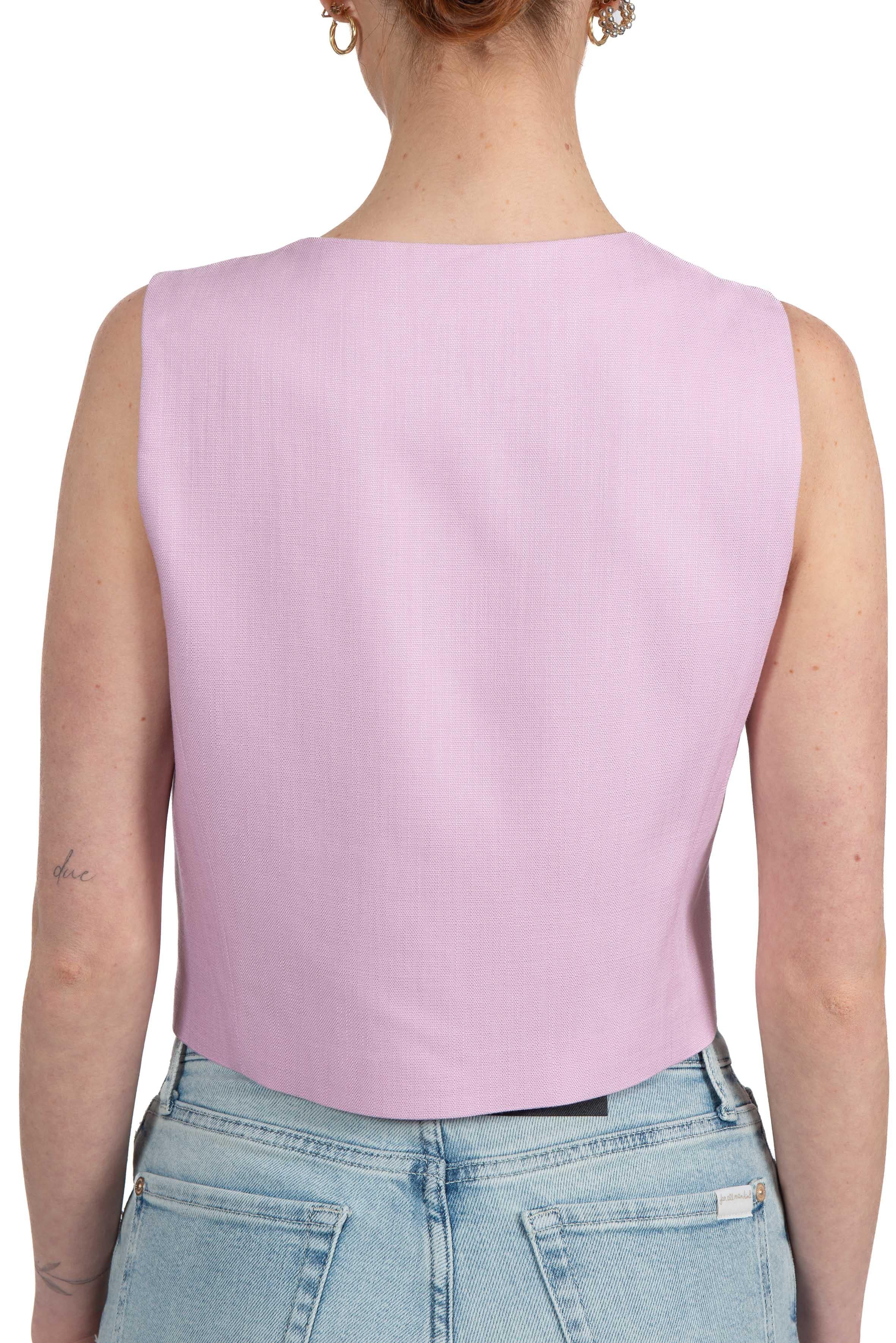Gilet rosa. 4041MDW03 PINK MSGM