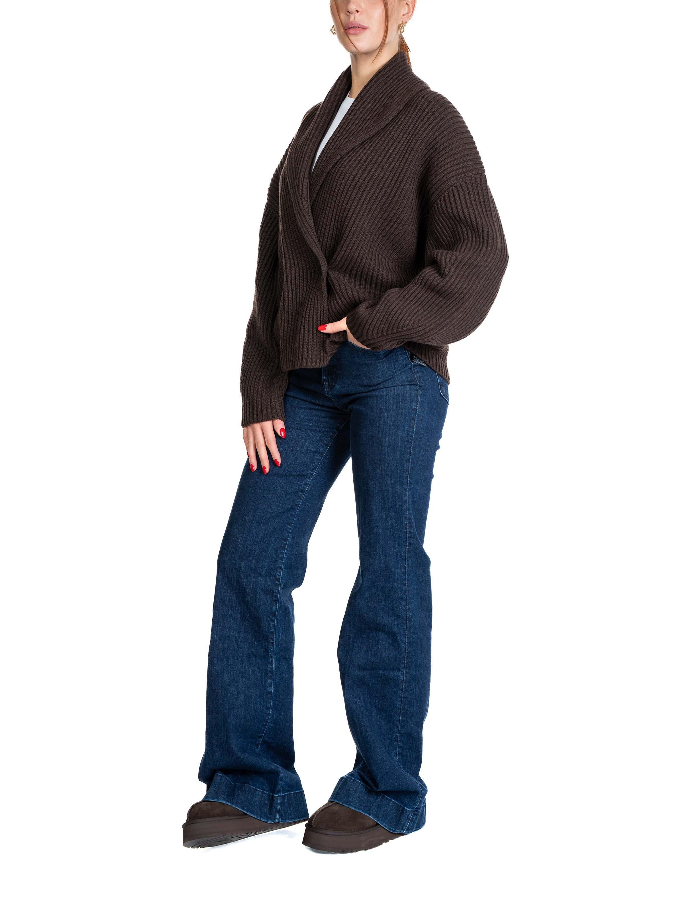 Cardigan Ezra EZRA L5WC06 FONDENTE LIVIANA CONTI