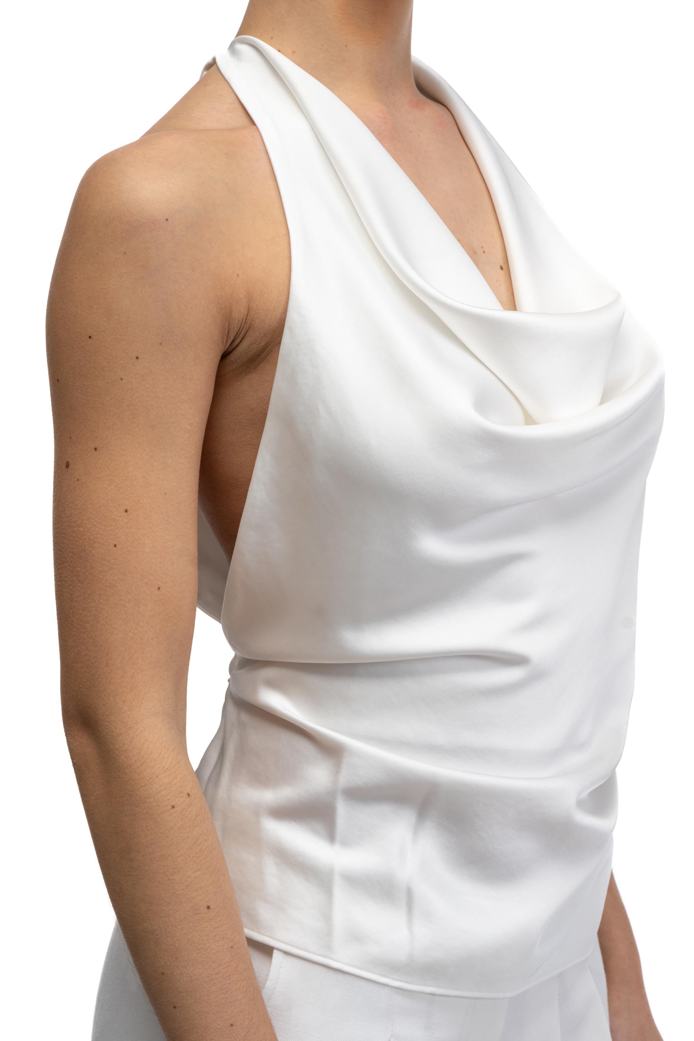 Top Verushka scollo america VERUSHKA TOP OFF WHITE ANDAMANE