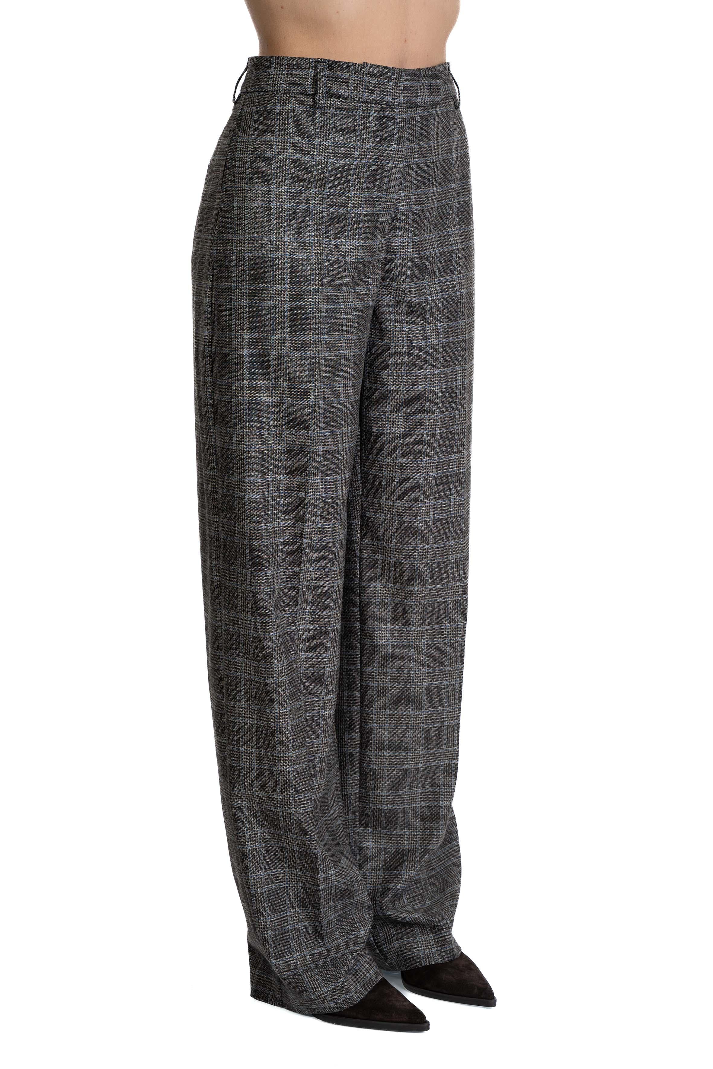 Pantalone Palazzo in principe di galles 4712 4375 BROWN ALICE MILLER