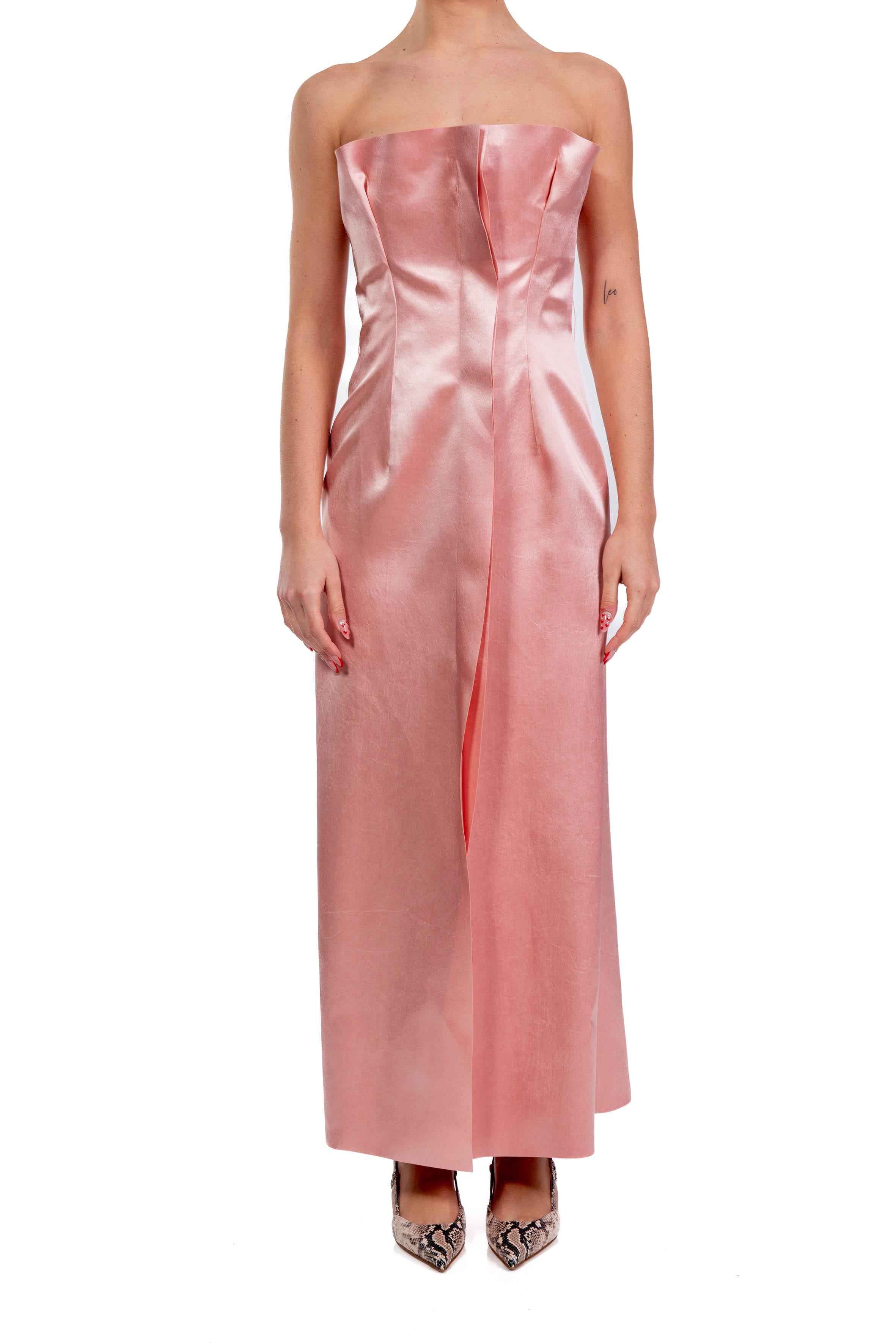 Abito lungo con spacco centrale 0434 0723 0132 ROSA PHILOSOPHY