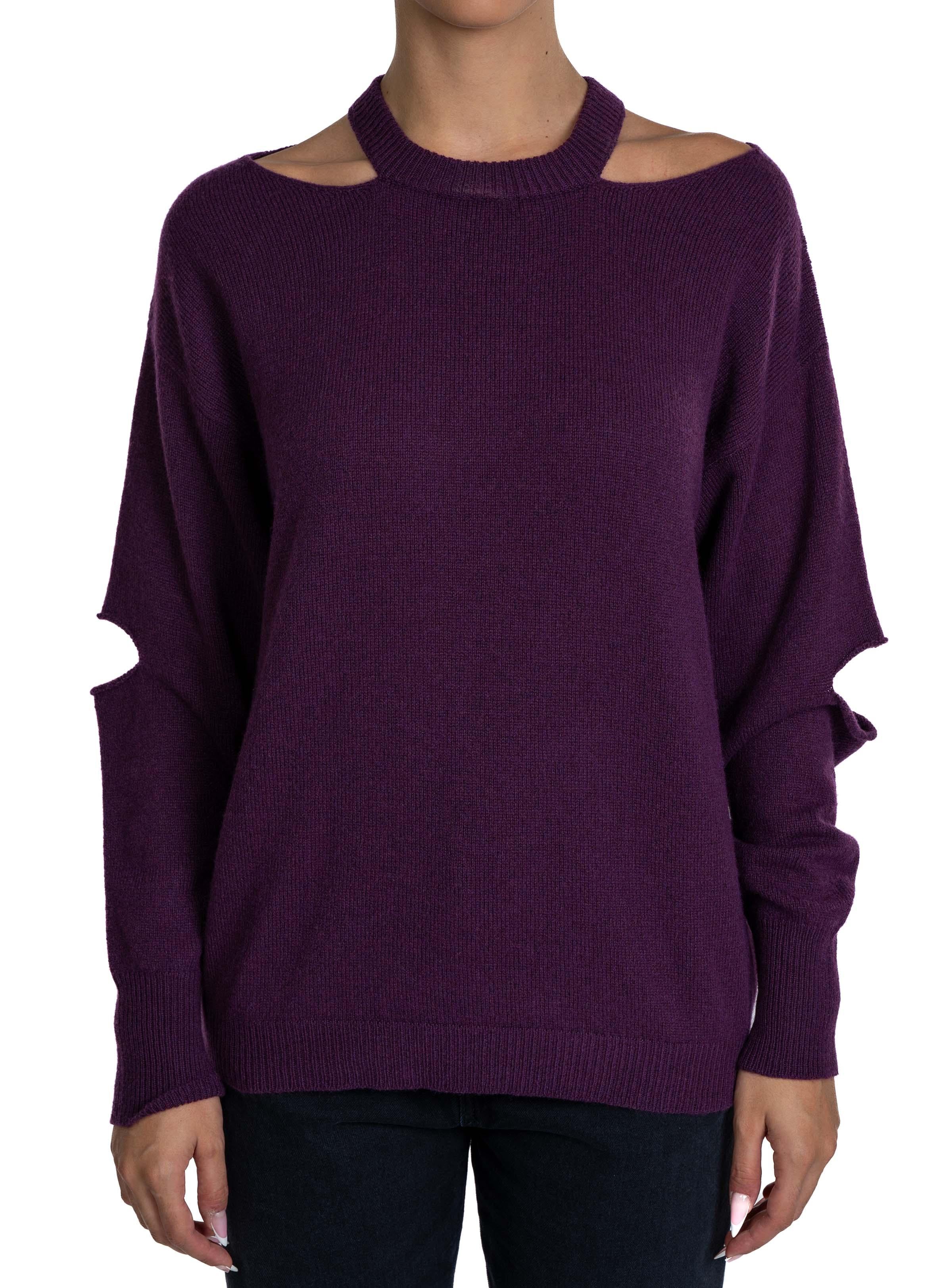 Maglia cut-out girocollo 32006 MELANZANA FEDERICA TOSI