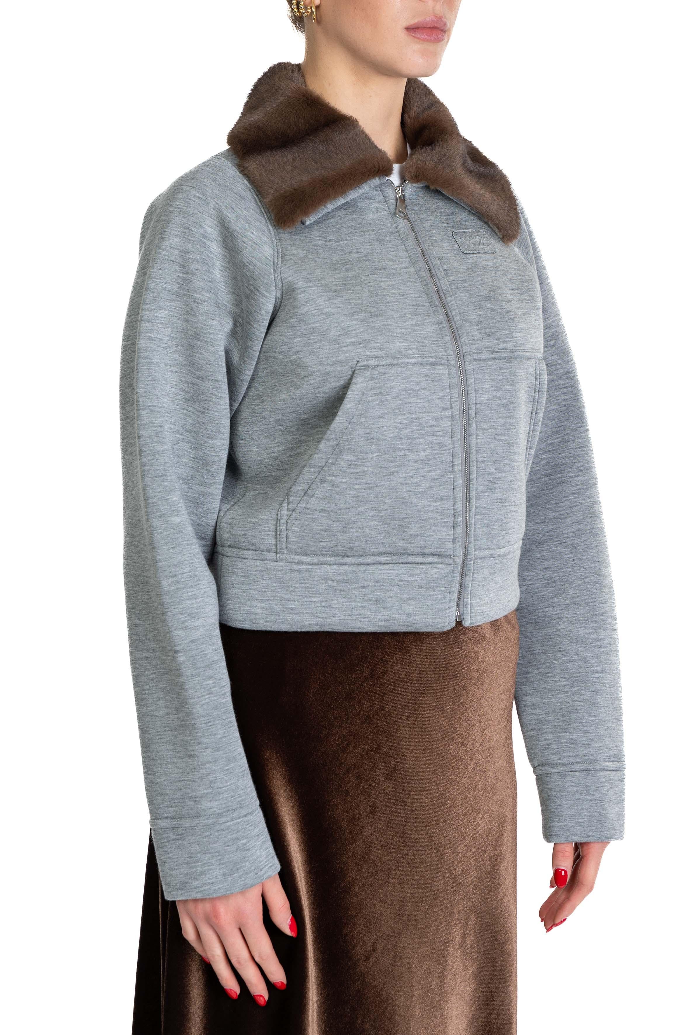 Felpa con collo E011 GRIGIO N° 21