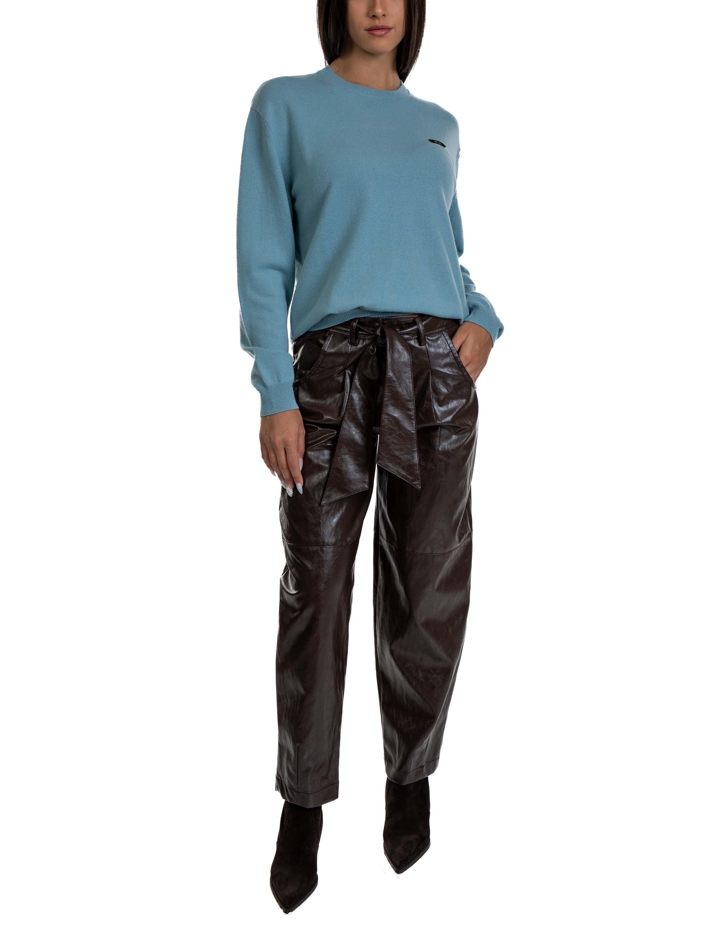 Maglia a girocollo celeste A037 6307 N° 21