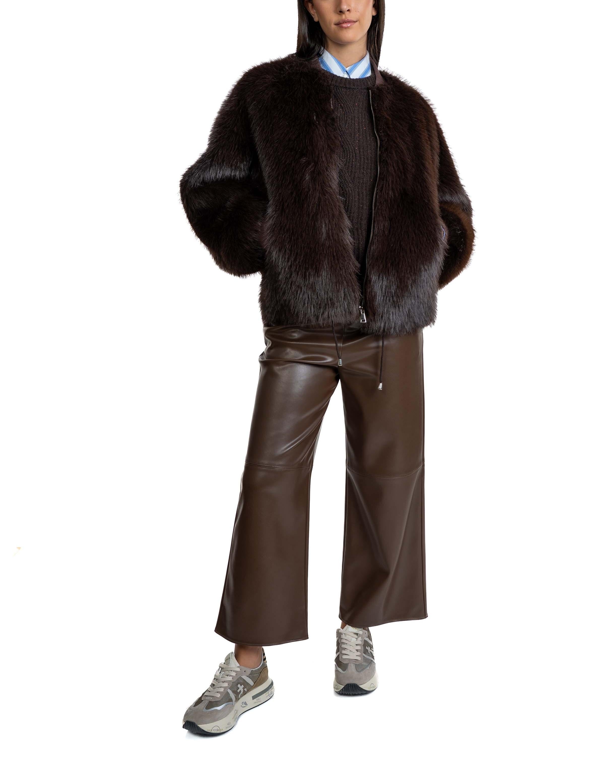 Bomber eco pelliccia 9029 9029 EKO DARK COFFEE SWORD