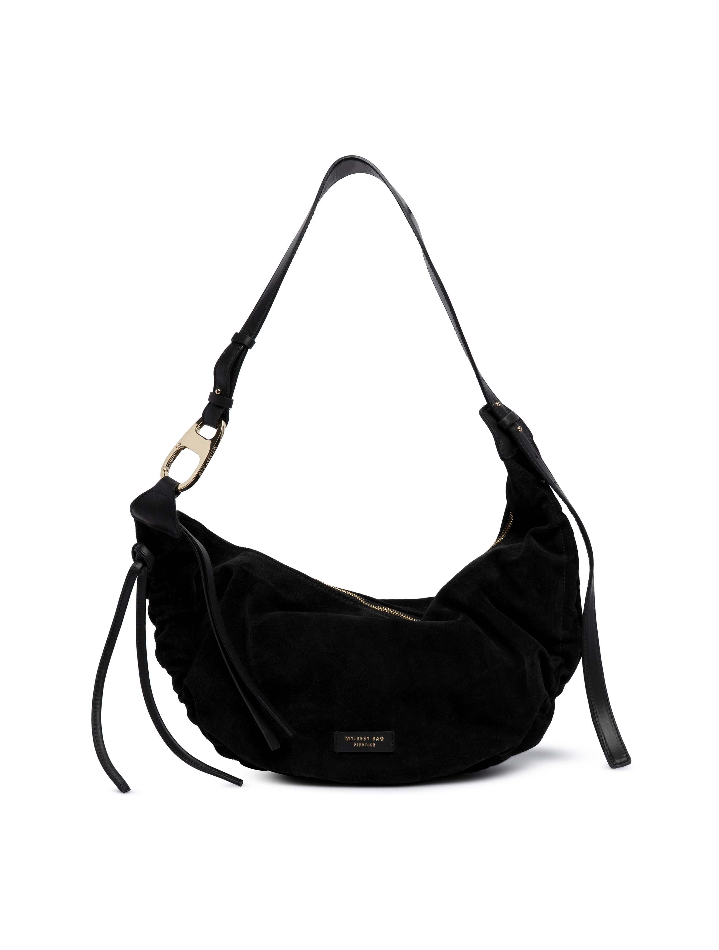 Borsa in camoscio nera 1030 NERO MY BEST BAG
