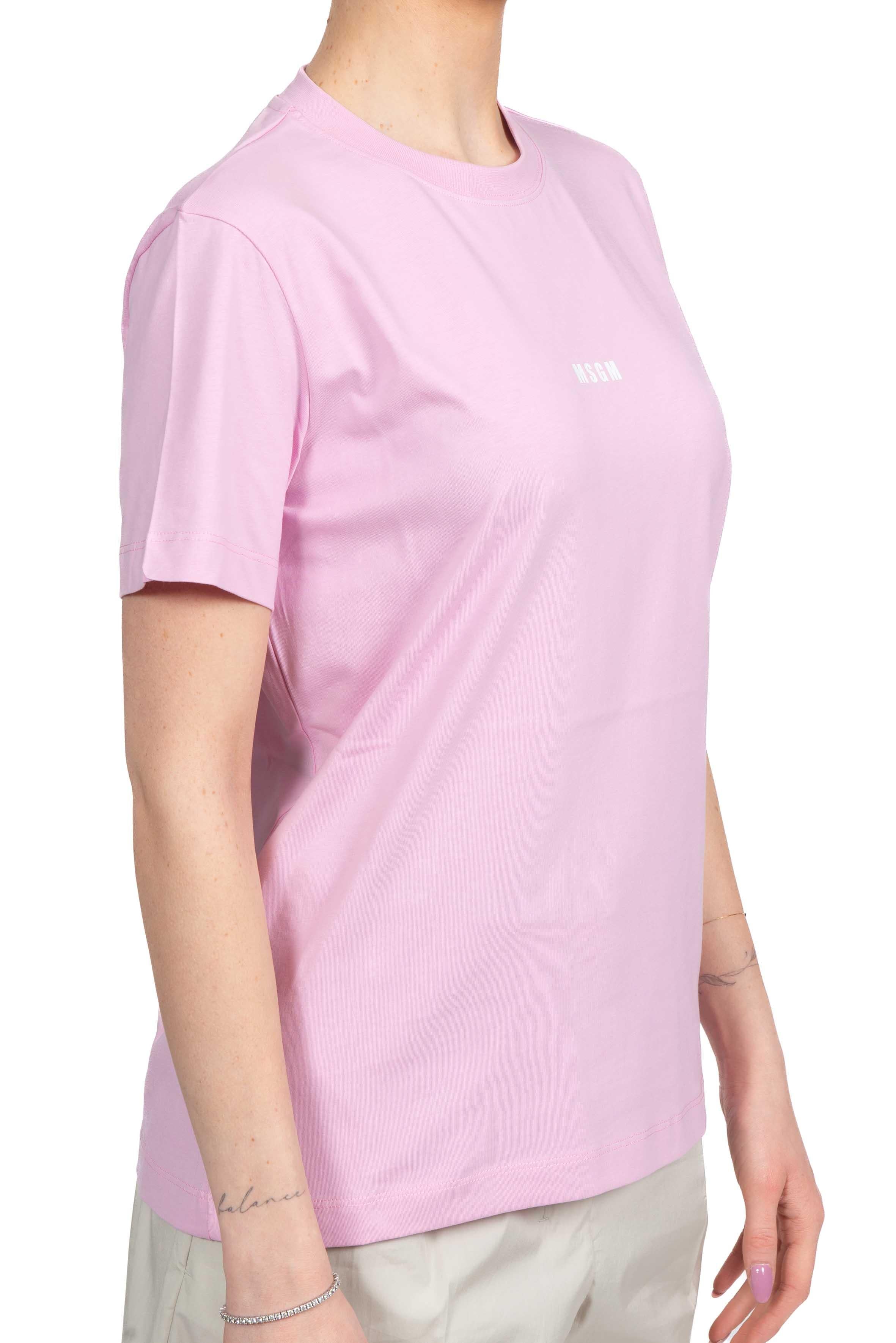 T-shirt logo MSGM rosa 2000MDM500 PINK MSGM