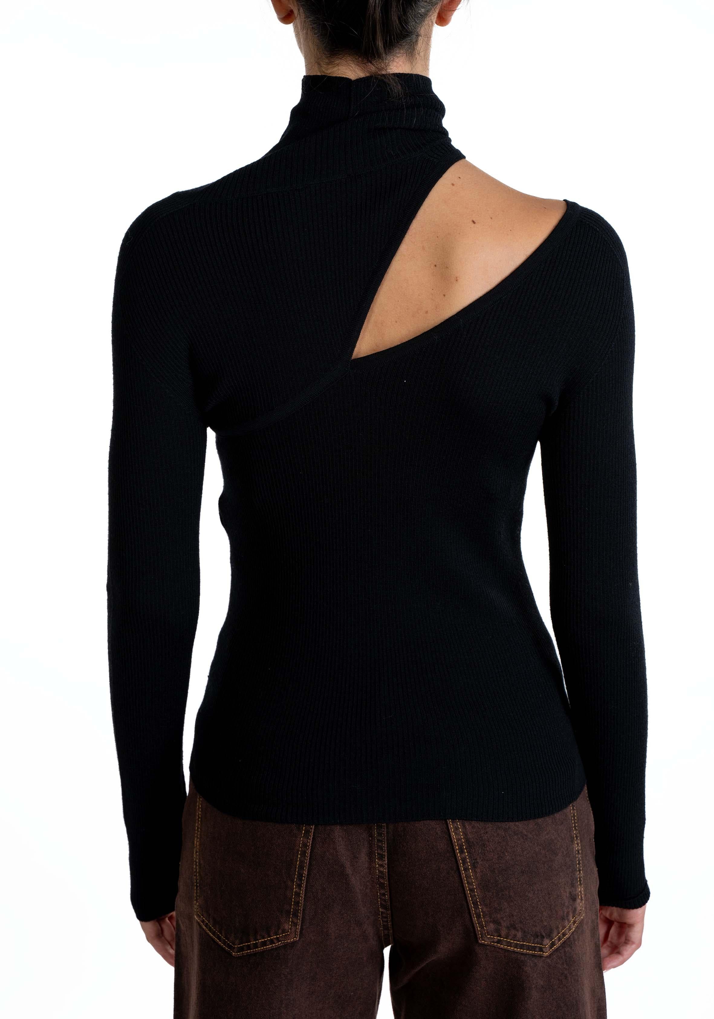 Maglia collo alto 61413 NERO D.EXTERIOR
