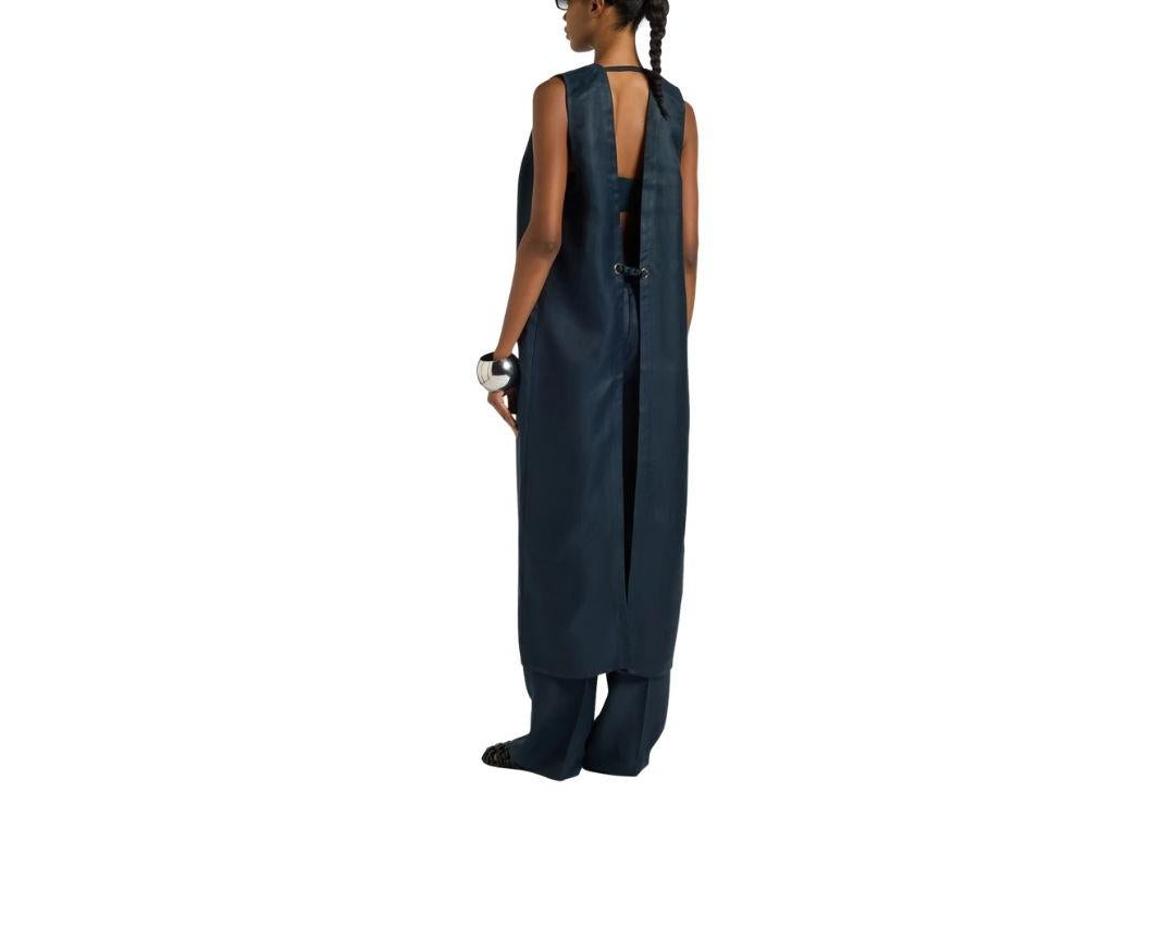 Gilet lungo Ezra EZRA L6SM89 ABISSO LIVIANA CONTI