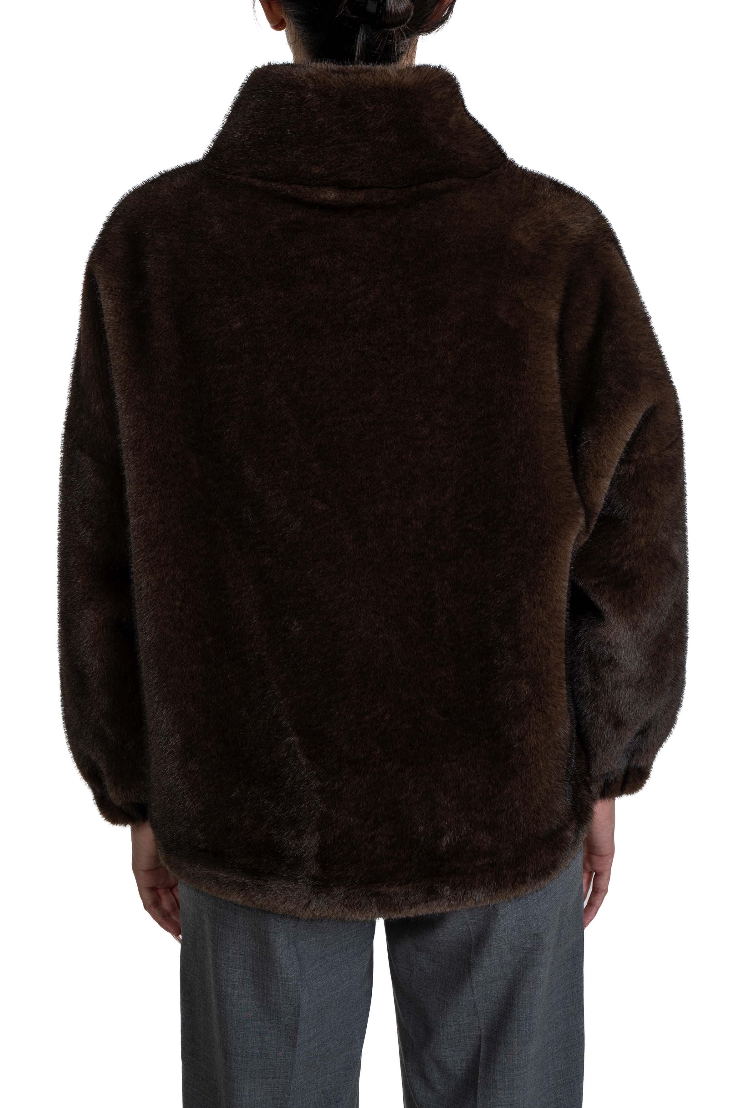 Bomber 7224 in ecopelliccia testa di moro 7224 BRUNO Bully