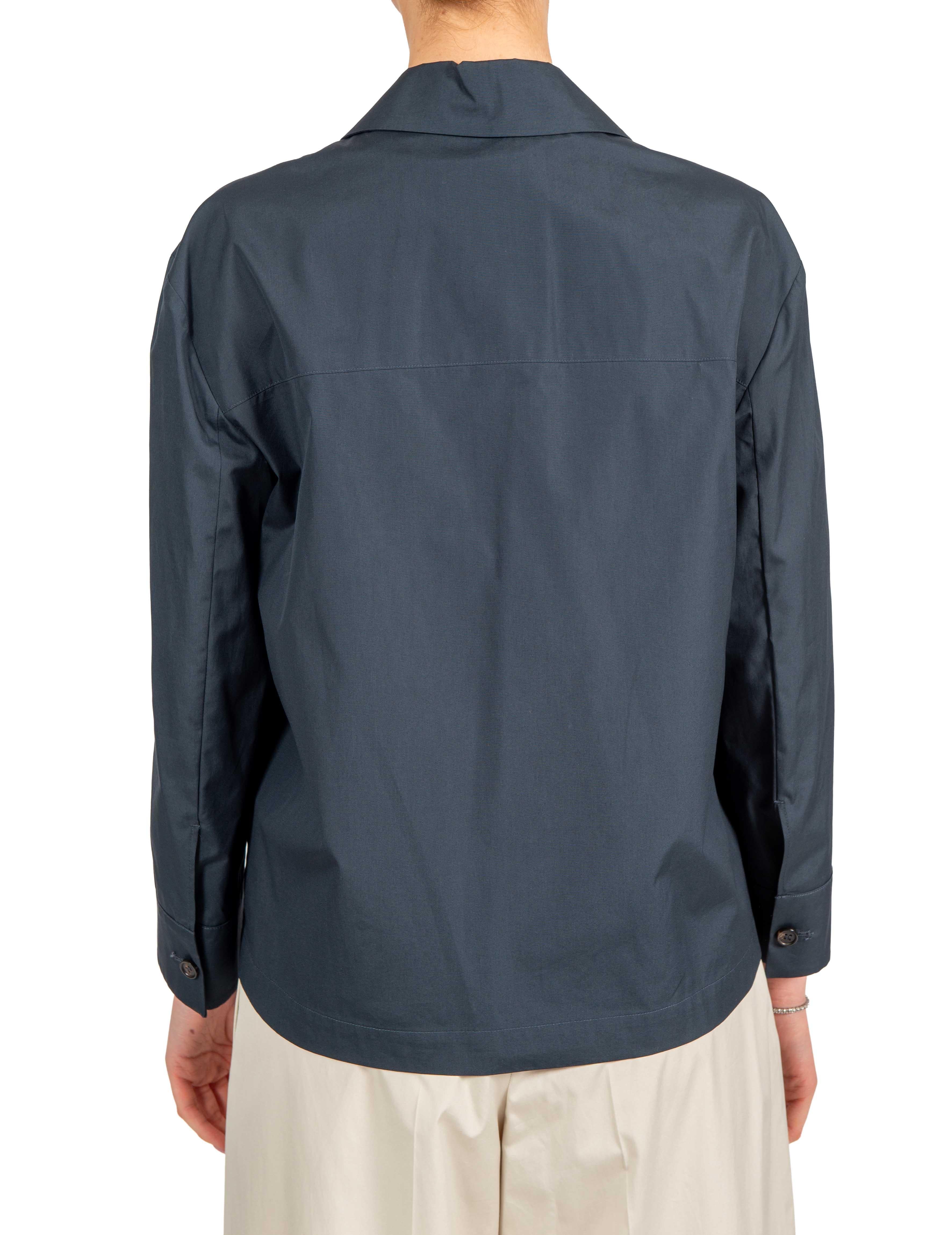 Camicia in popeline di cotone blu RENATA 051 MAX MARA