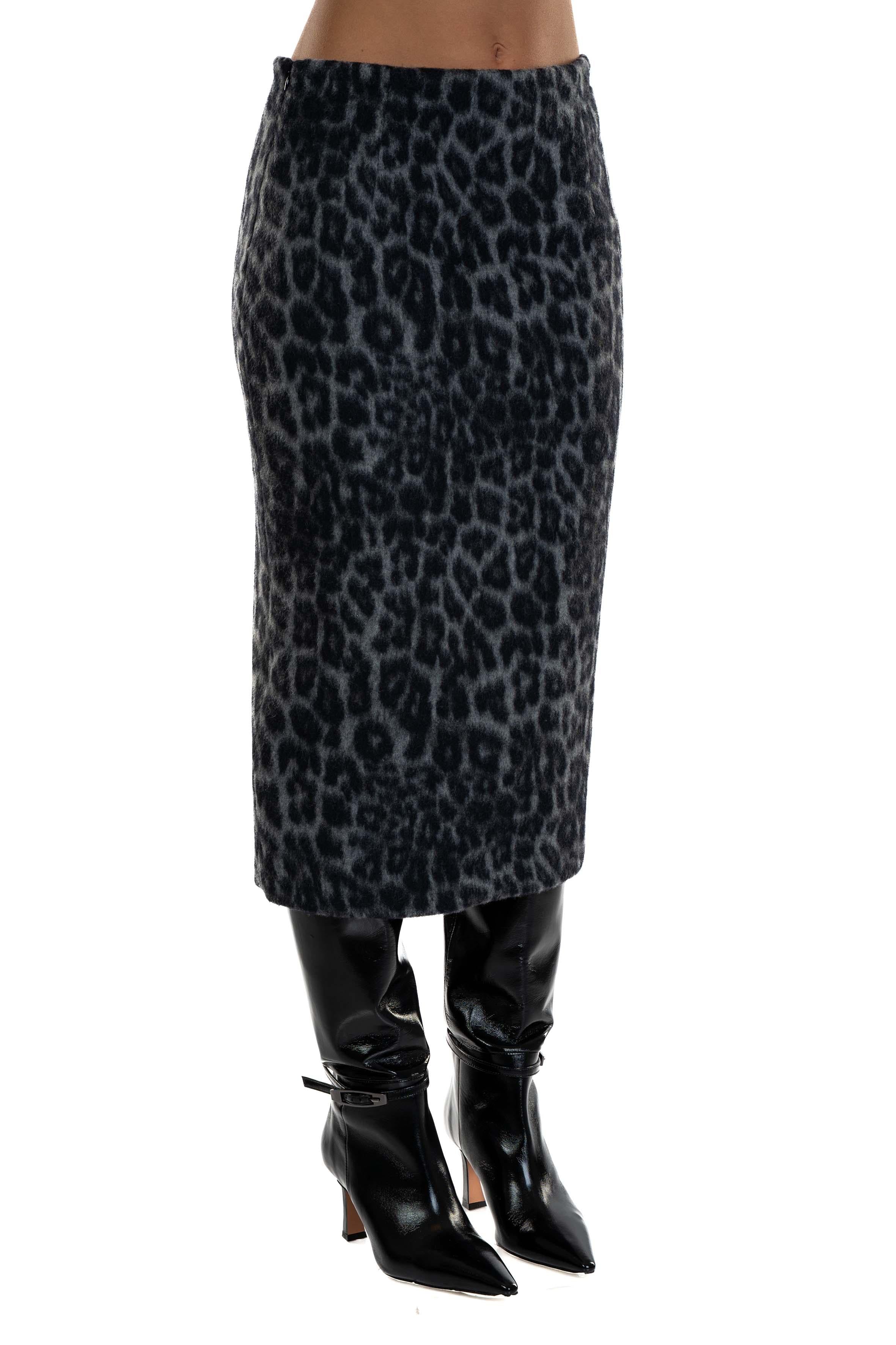 Spotted Lounguette Skirt 30707 BLACK/GREY FEDERICA TOSI