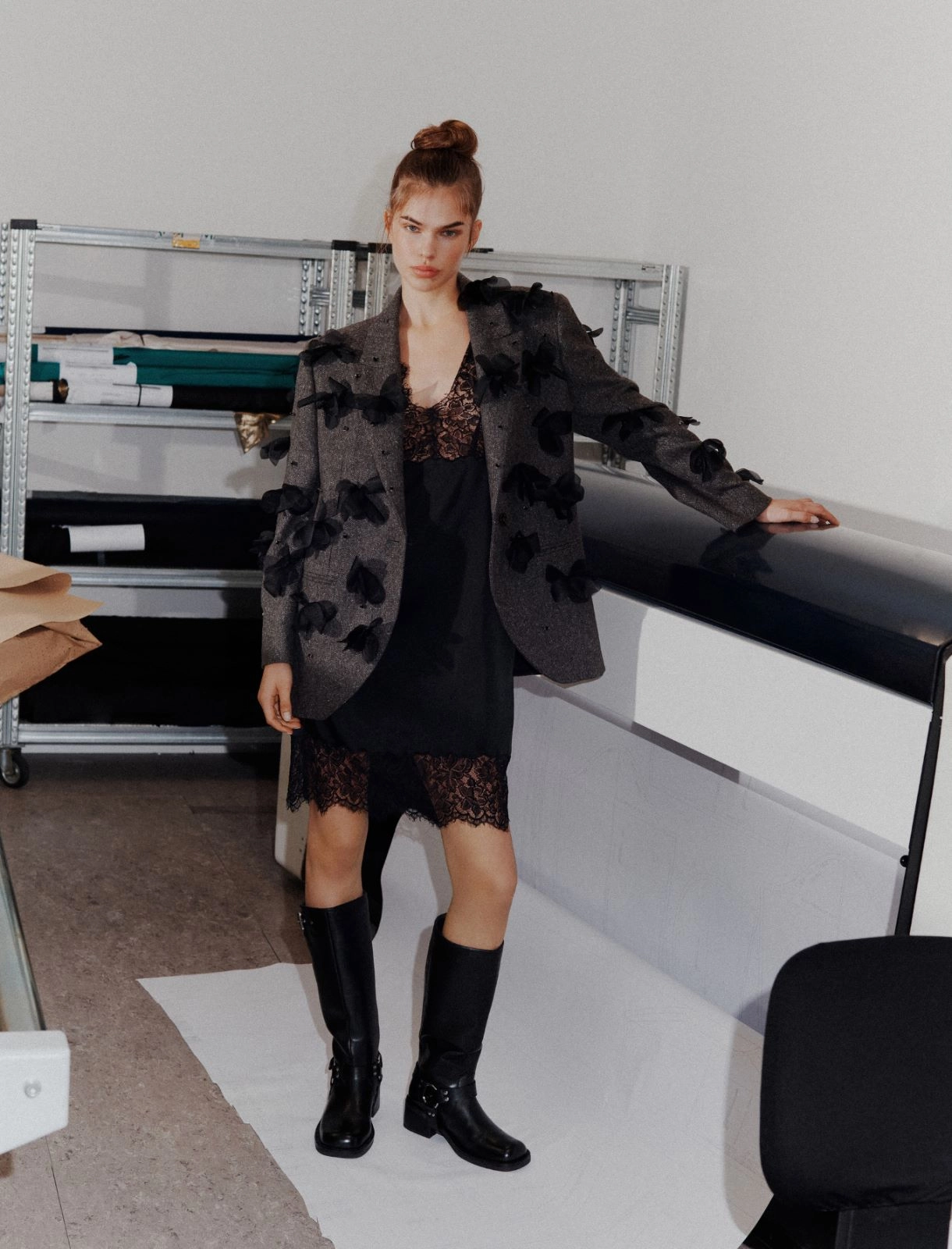 Abito Lace nero LACE 002 MARELLA