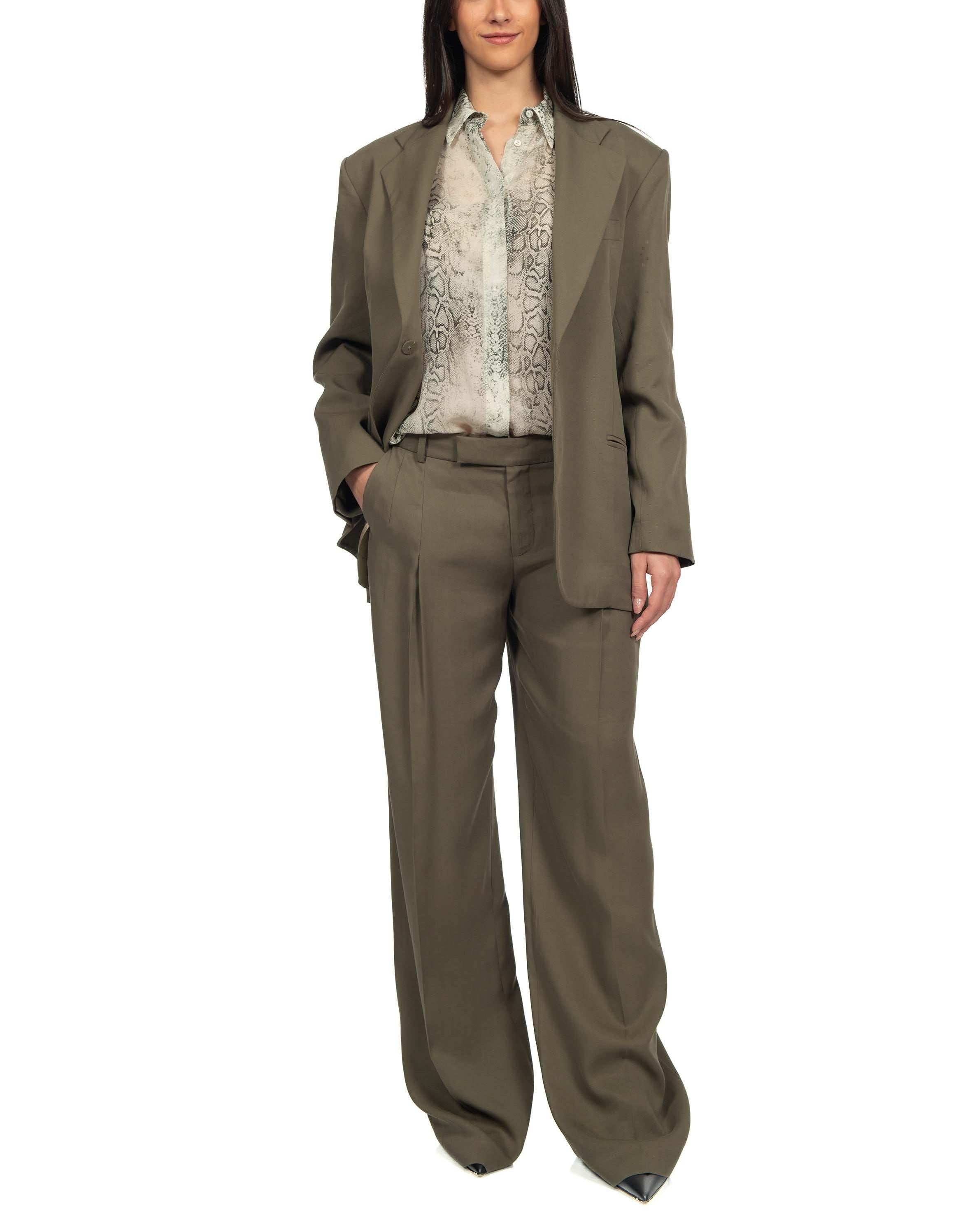 Giacca over in canvas verde militare. 40301 MILITY 88 FEDERICA TOSI