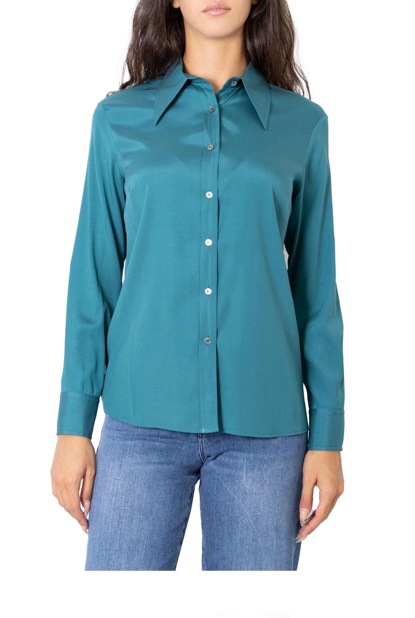 Camicia in seta ottanio 3334 2094 O ALICE MILLER