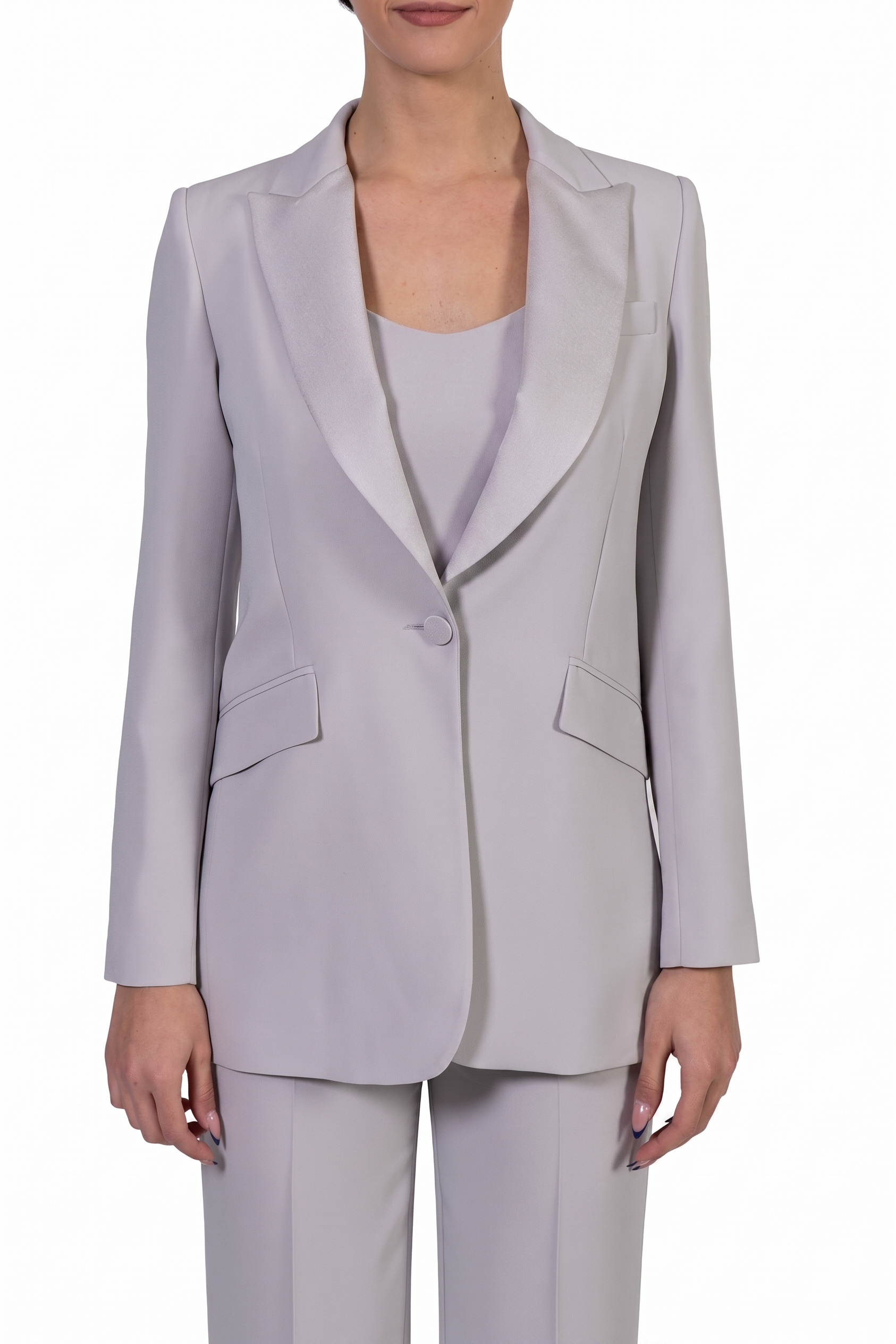 Giacca smoking monopetto grigio perla<BR/><BR/> 4021 4203 ICE ALICE MILLER