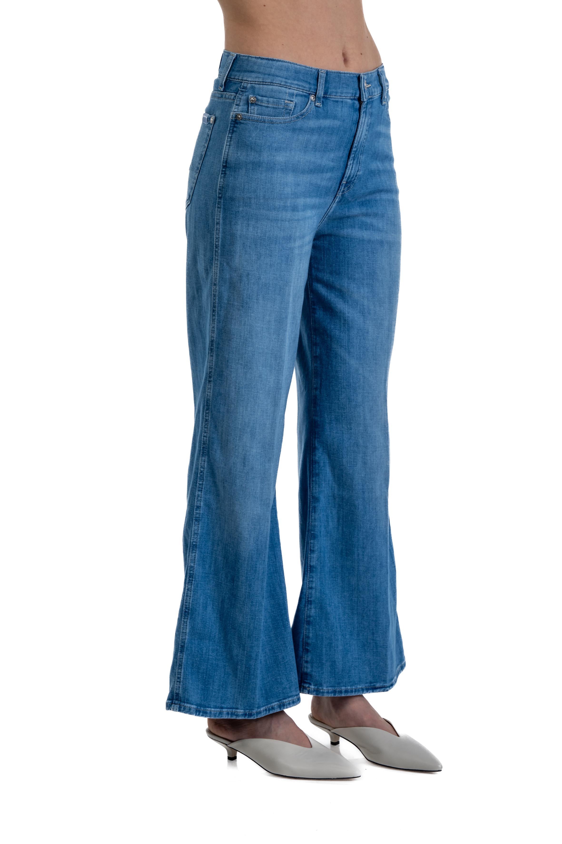 Jenas Lotta Cropped Charleston LOTTA CROPPED CHARLESTON 7U667R51 U7HON LIGHT BLUE 7 FOR ALL MANKIND