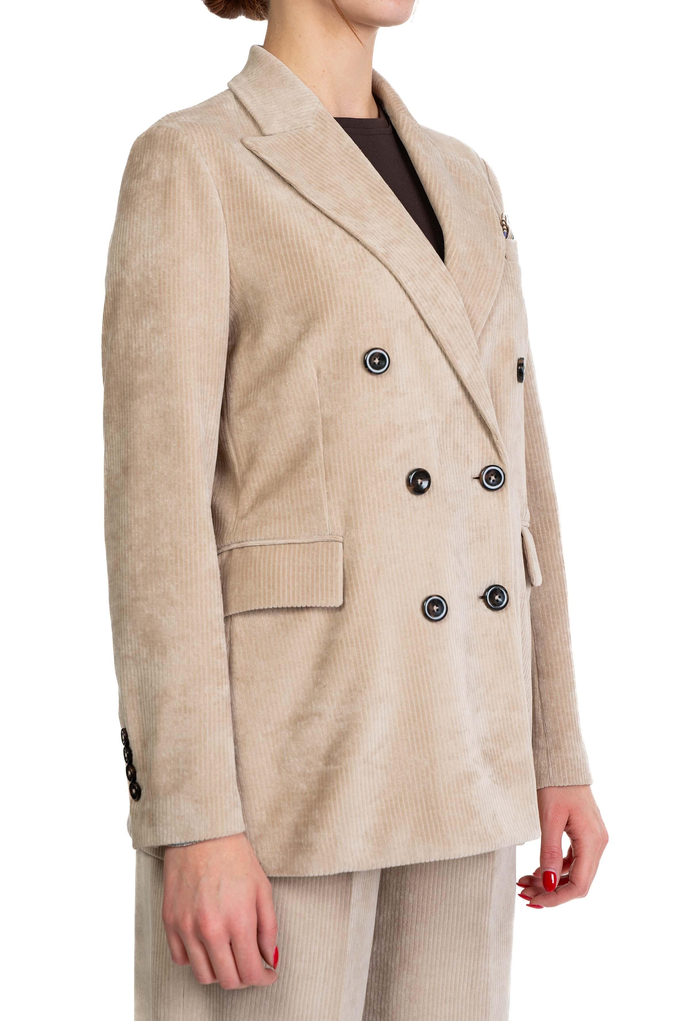 Giacca doppioetto in velluto a coste FD3636 BEIGE CIRCOLO