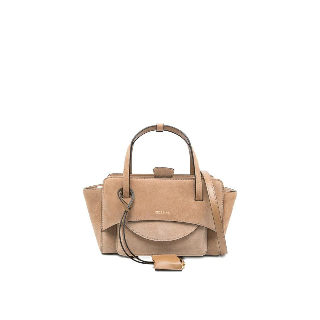 Borsa Flpa S in suede camel FLAP S SUEDE CAMEL HIDESINS