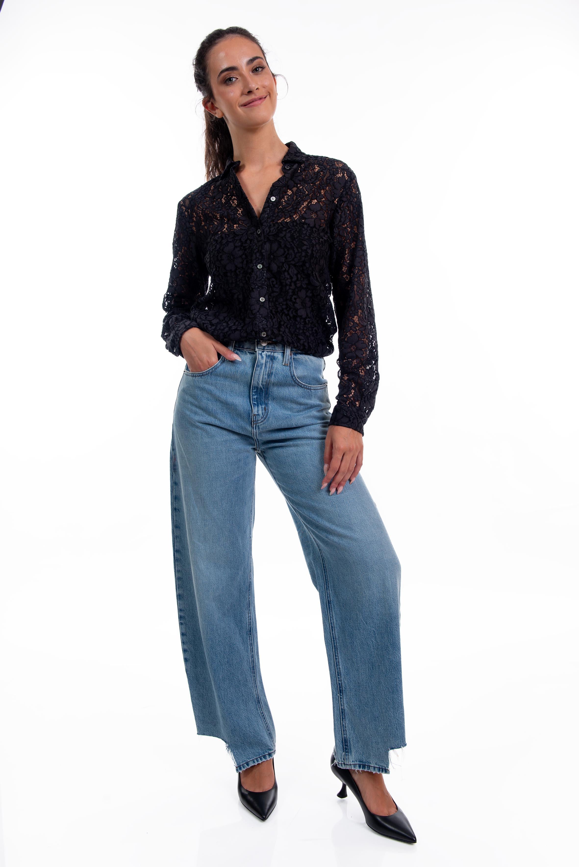 Camicia pizzo nera 3459 2652 N ALICE MILLER