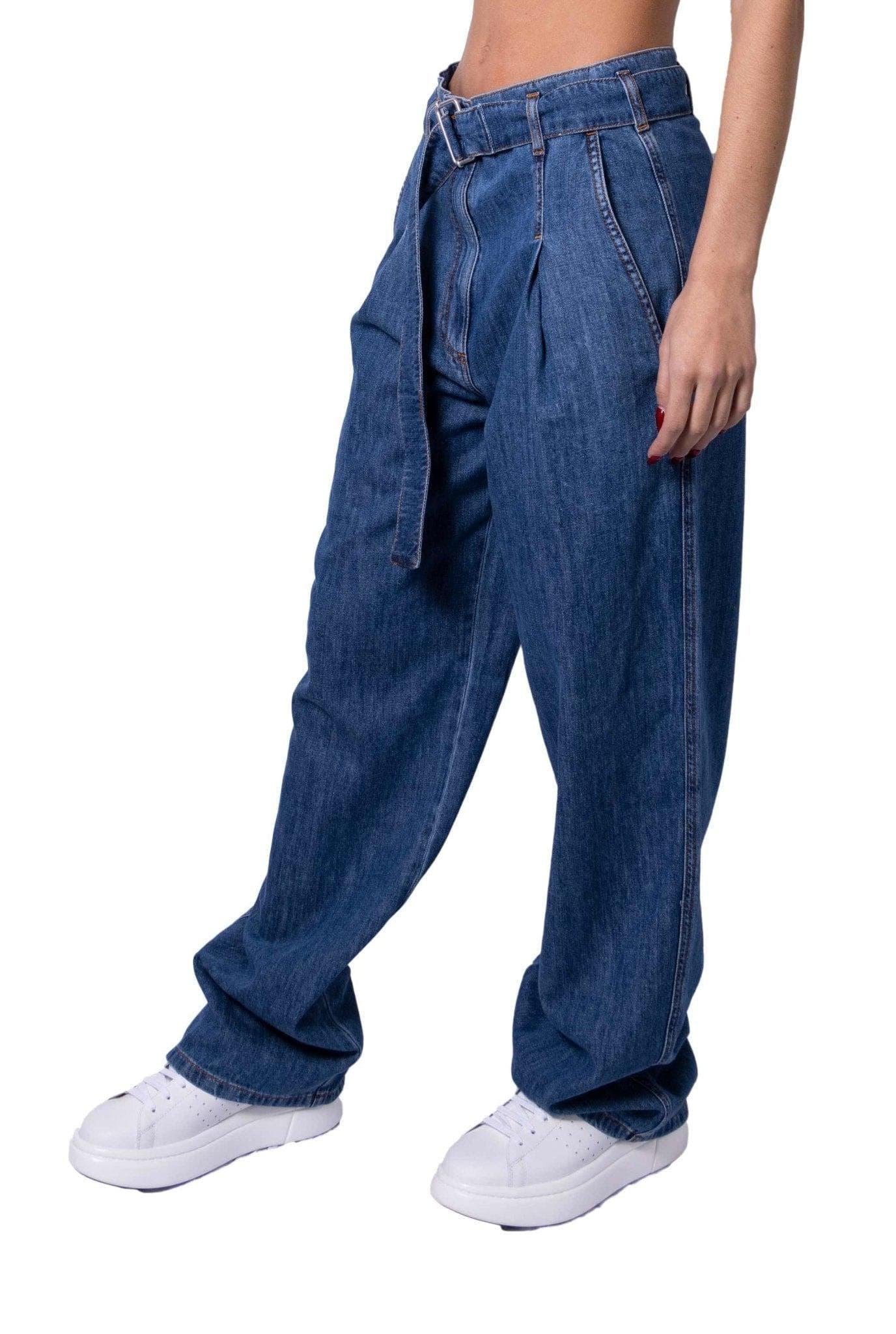 Pantalone oversize in denim con cintura A0322 J PHILOSOPHY
