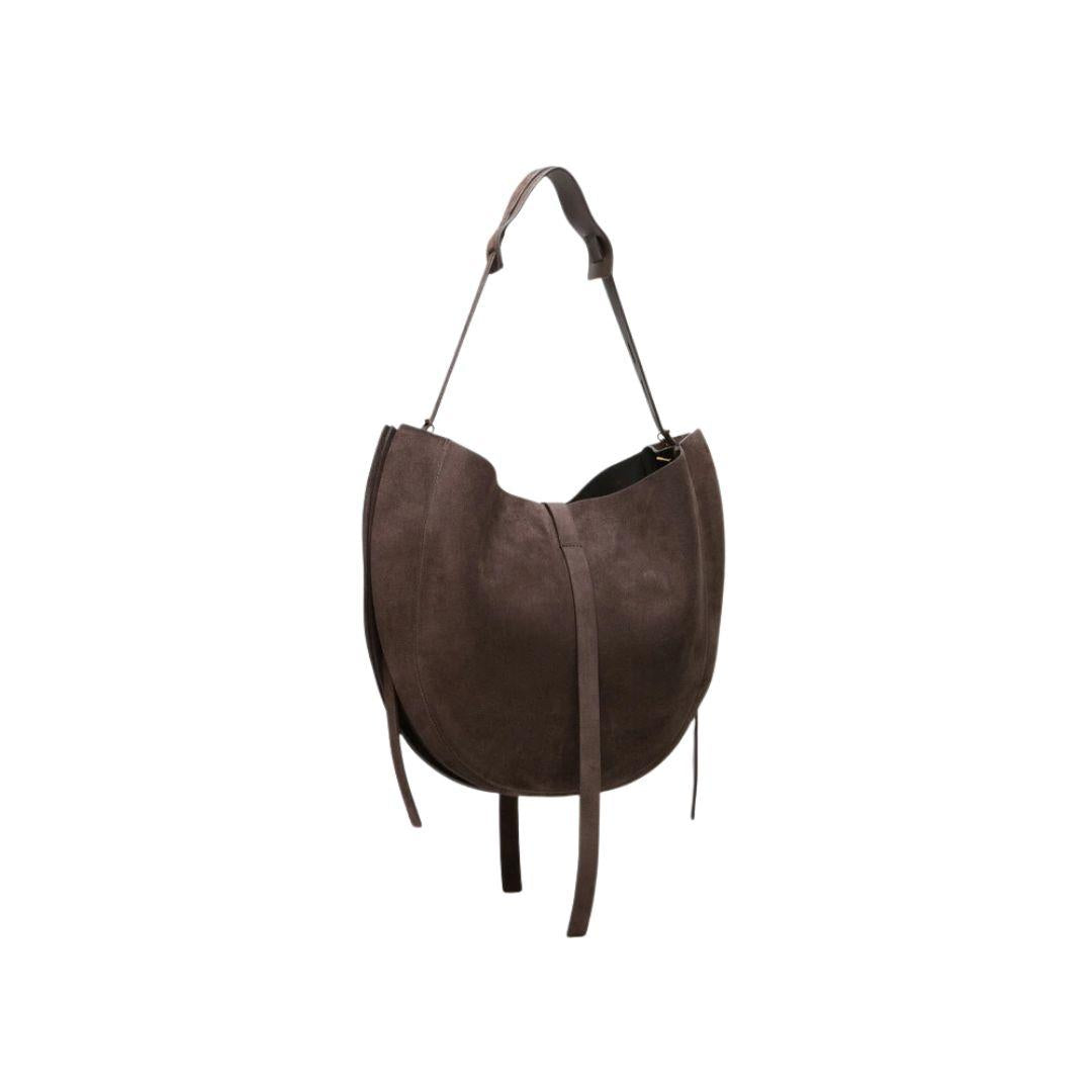 Borsa LIZ suede Testa di Moro LIZ DARK BROWN MINO BOSSI