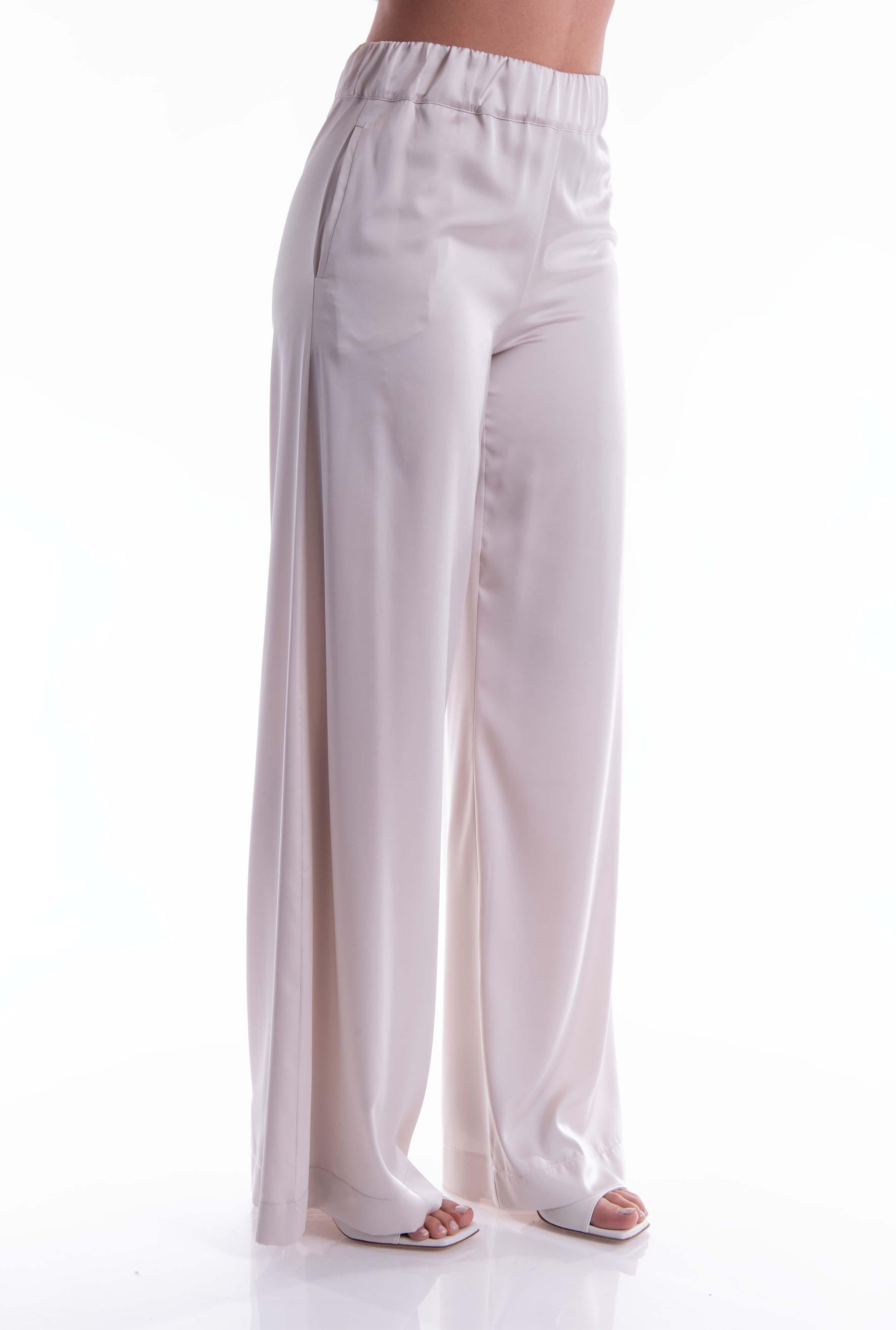 Pantalone in seta ghiaccio 58557 G D.EXTERIOR