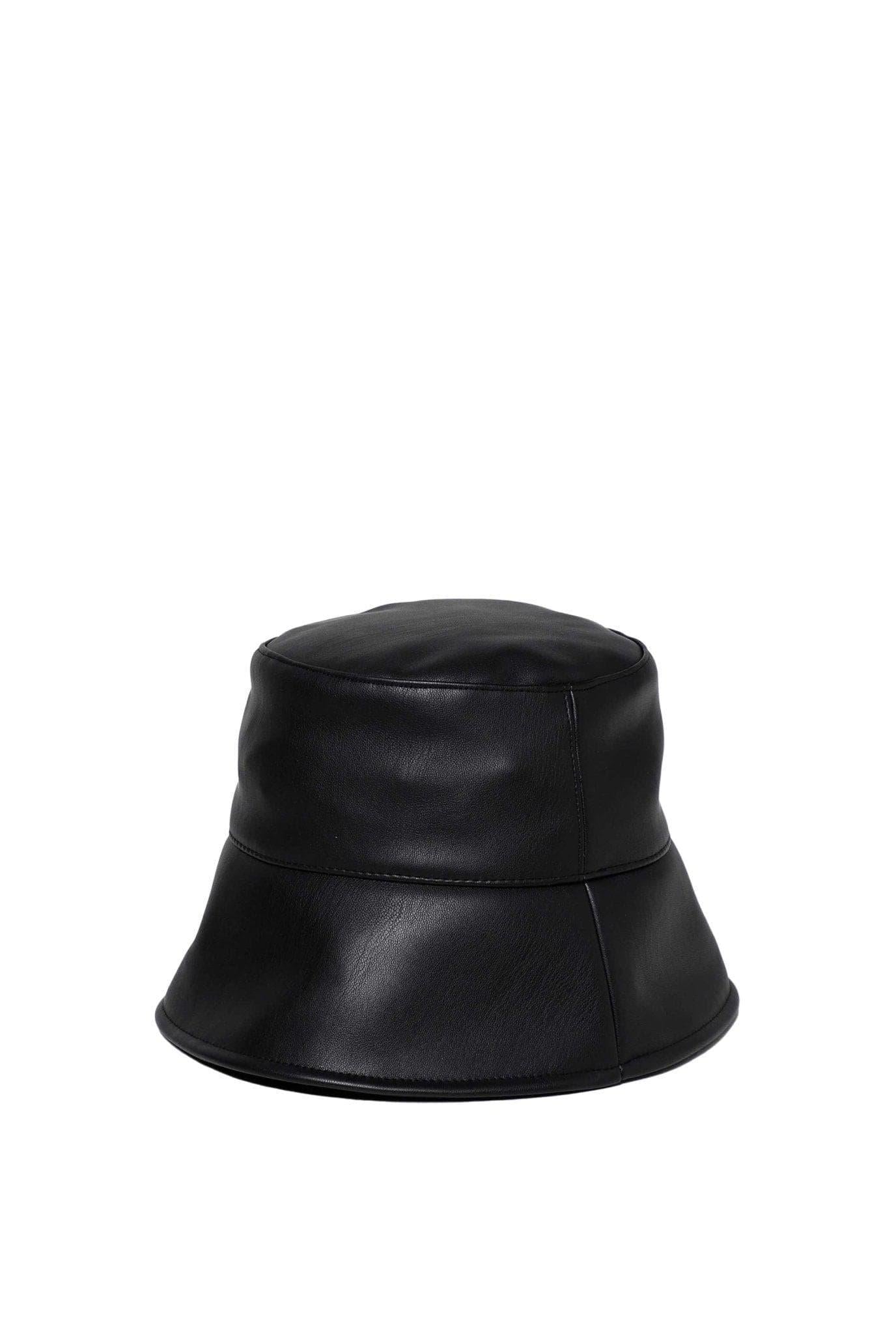 Cappello bucket in ecopelle nero A2WF97 N LIVIANA CONTI