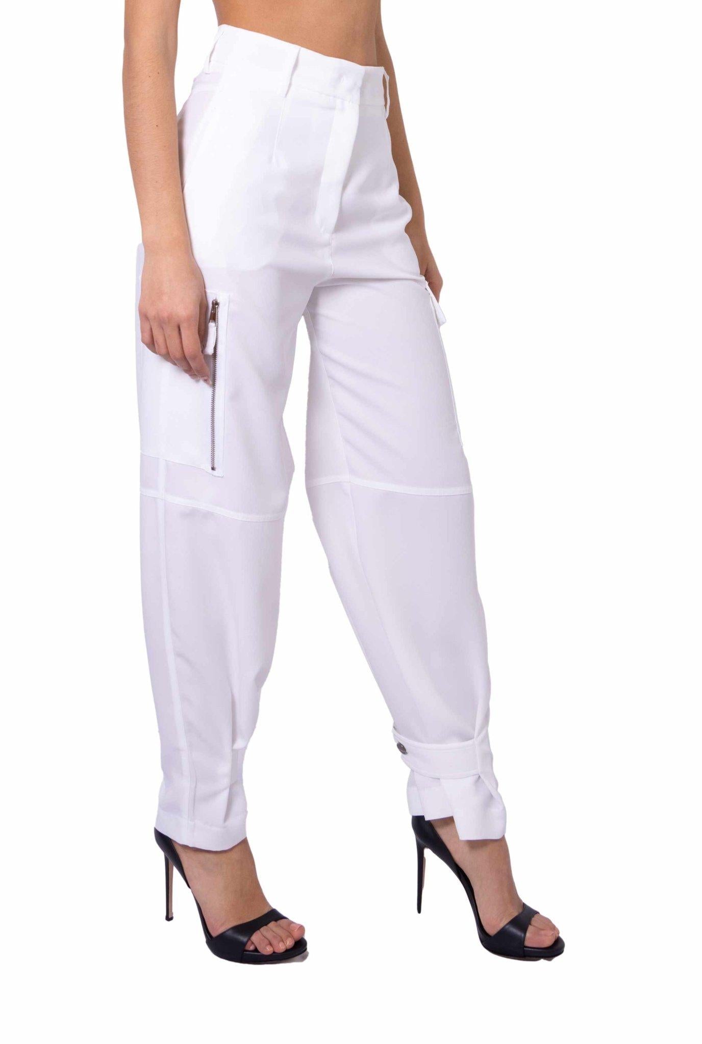Pantalone cargo bianco<BR/> 3801 4203 B ALICE MILLER