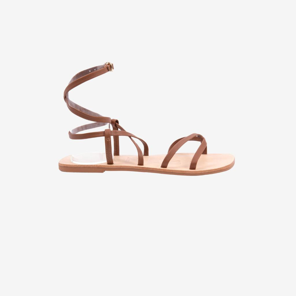 Sandalo flat cuoio S097 YO C MANEBI