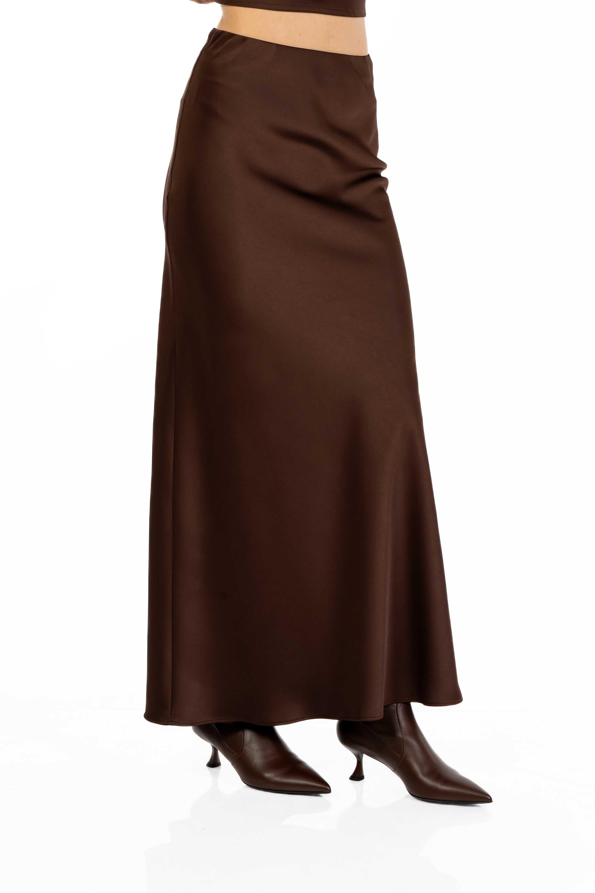 Gonna in raso testa di moro 2639 4331 CAFFE ALICE MILLER