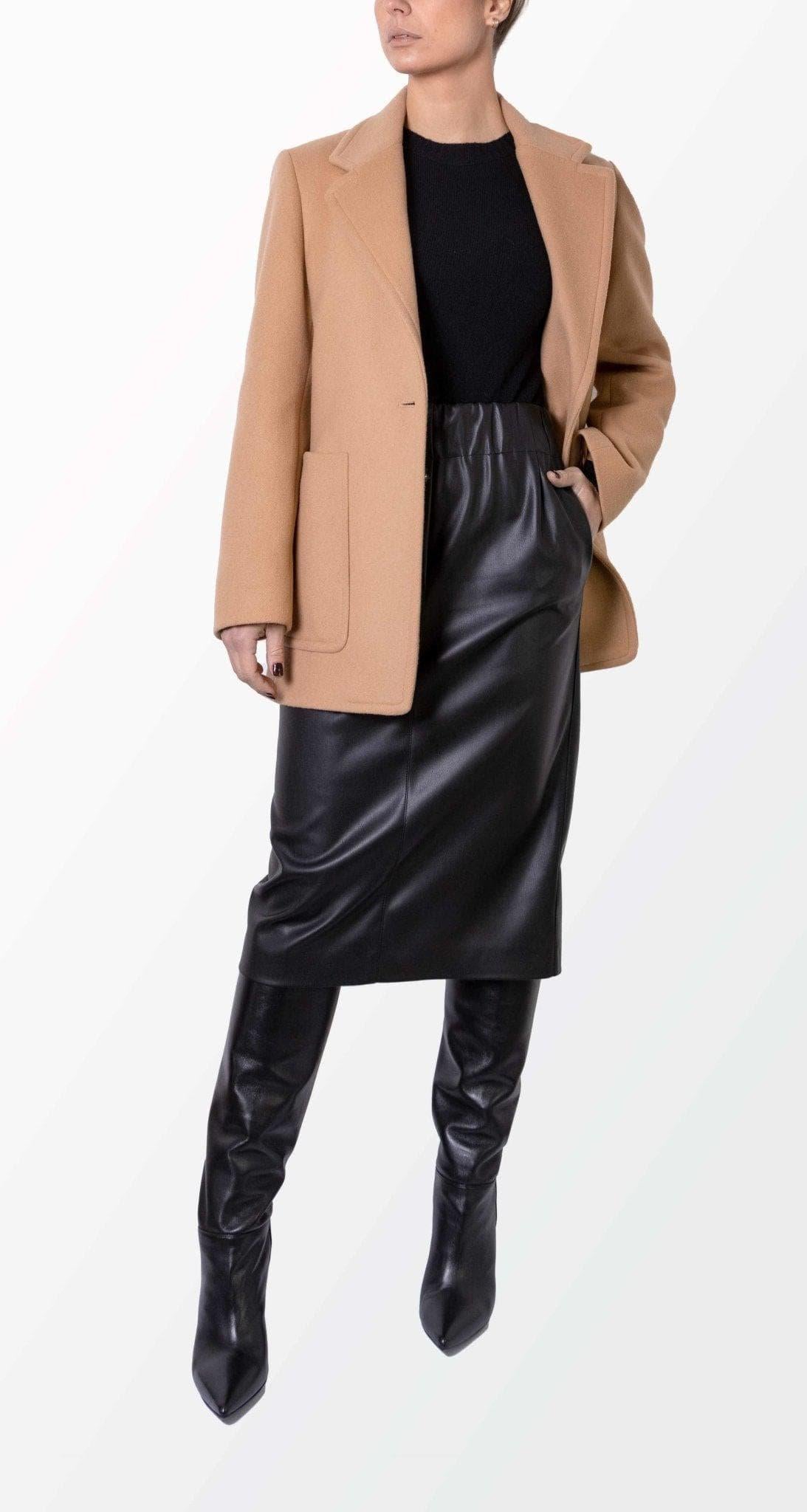 Gonna midi in ecopelle nero 3343 3044 N ALICE MILLER