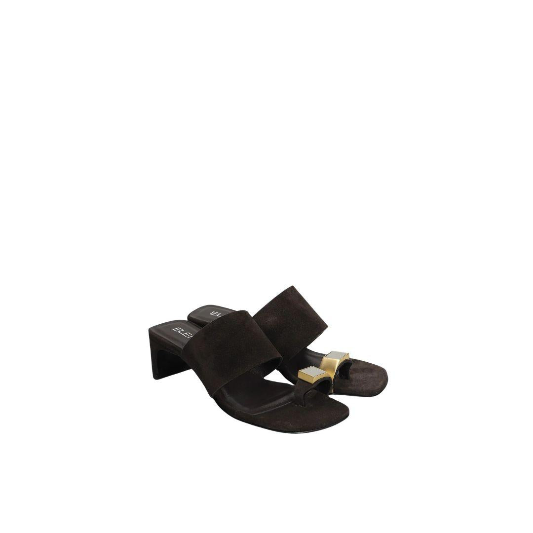 Sandalo con gioiello E4722 E4722 EBANO ELENA IACHI