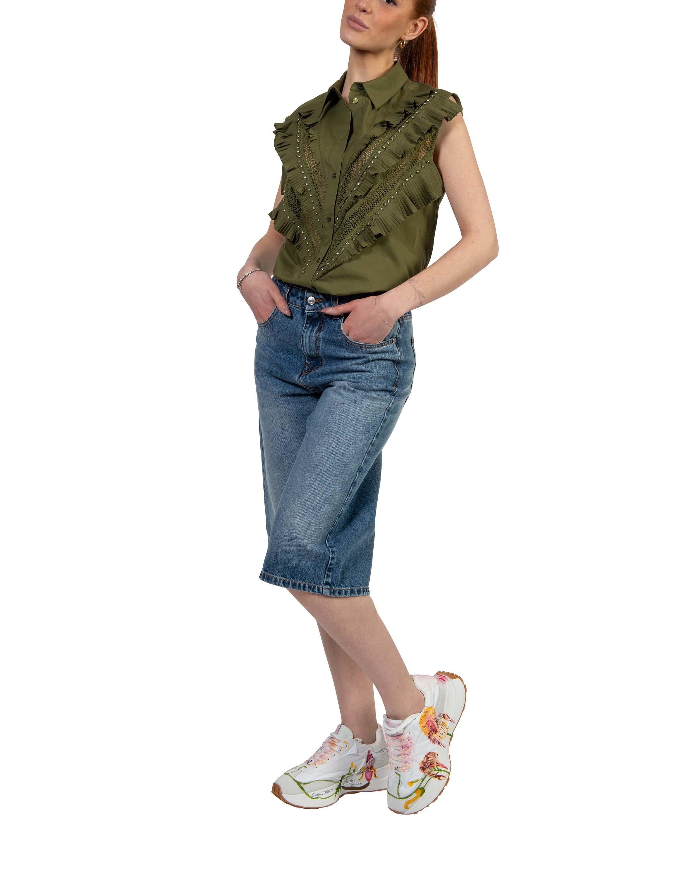 Camicia smanicata con rouge JEANDARLENE OLIVE ESSENTIEL ANTWERP