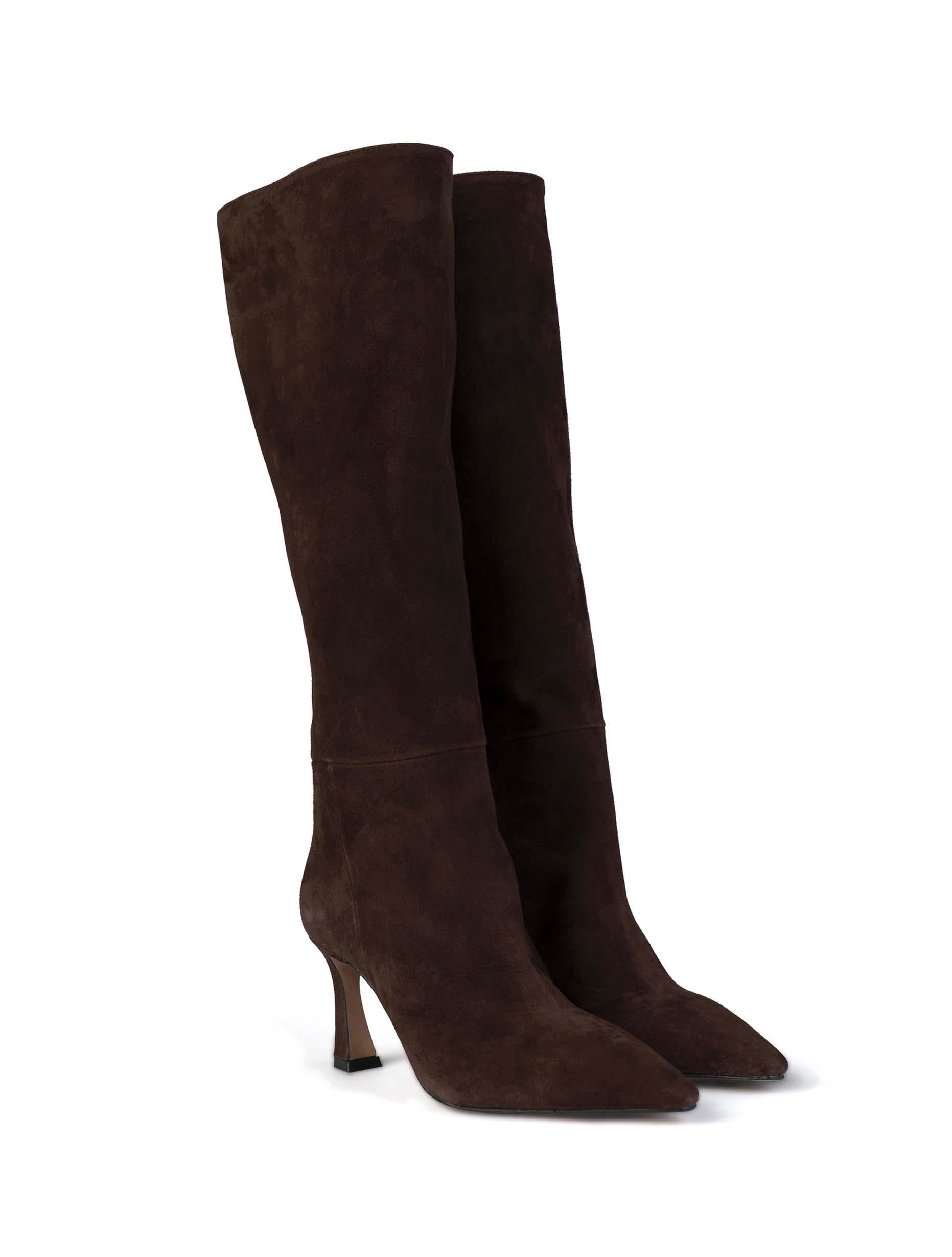 Stivale in suede testa di moro 793 793 CAFFE BIANCA DI