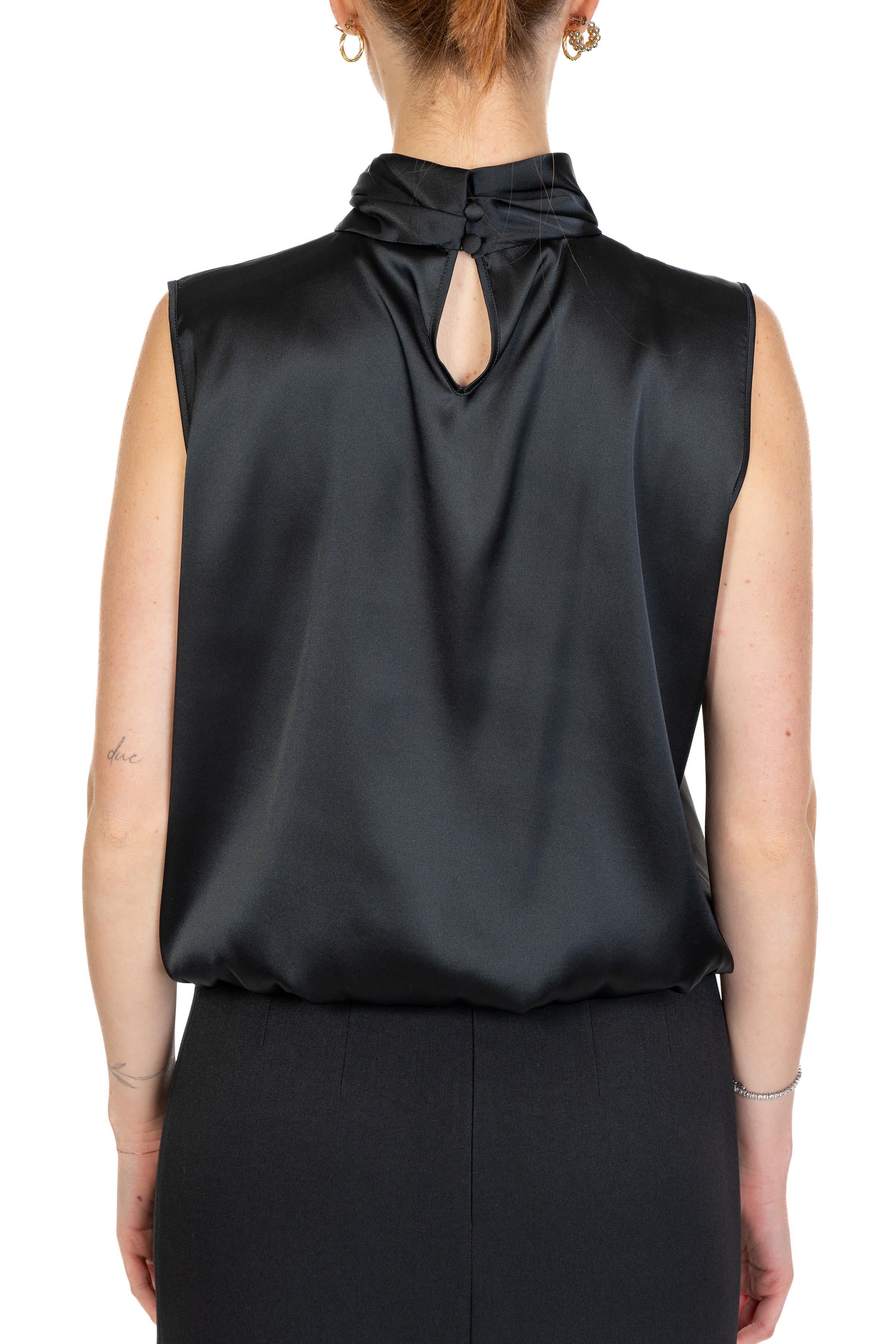 Top in raso 61703 NERO D.EXTERIOR