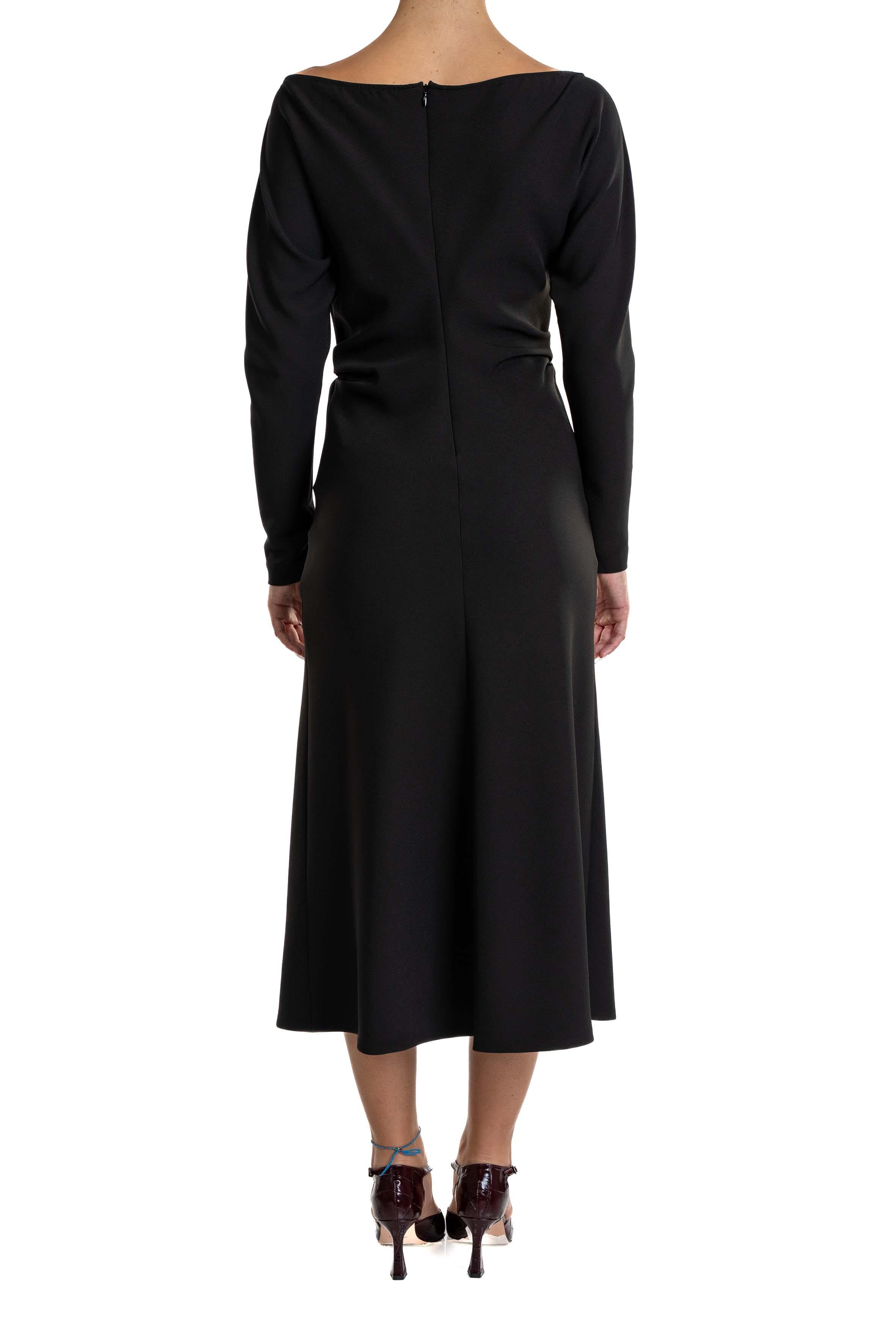 Abito midi scollo a barca 31204 NERO FEDERICA TOSI