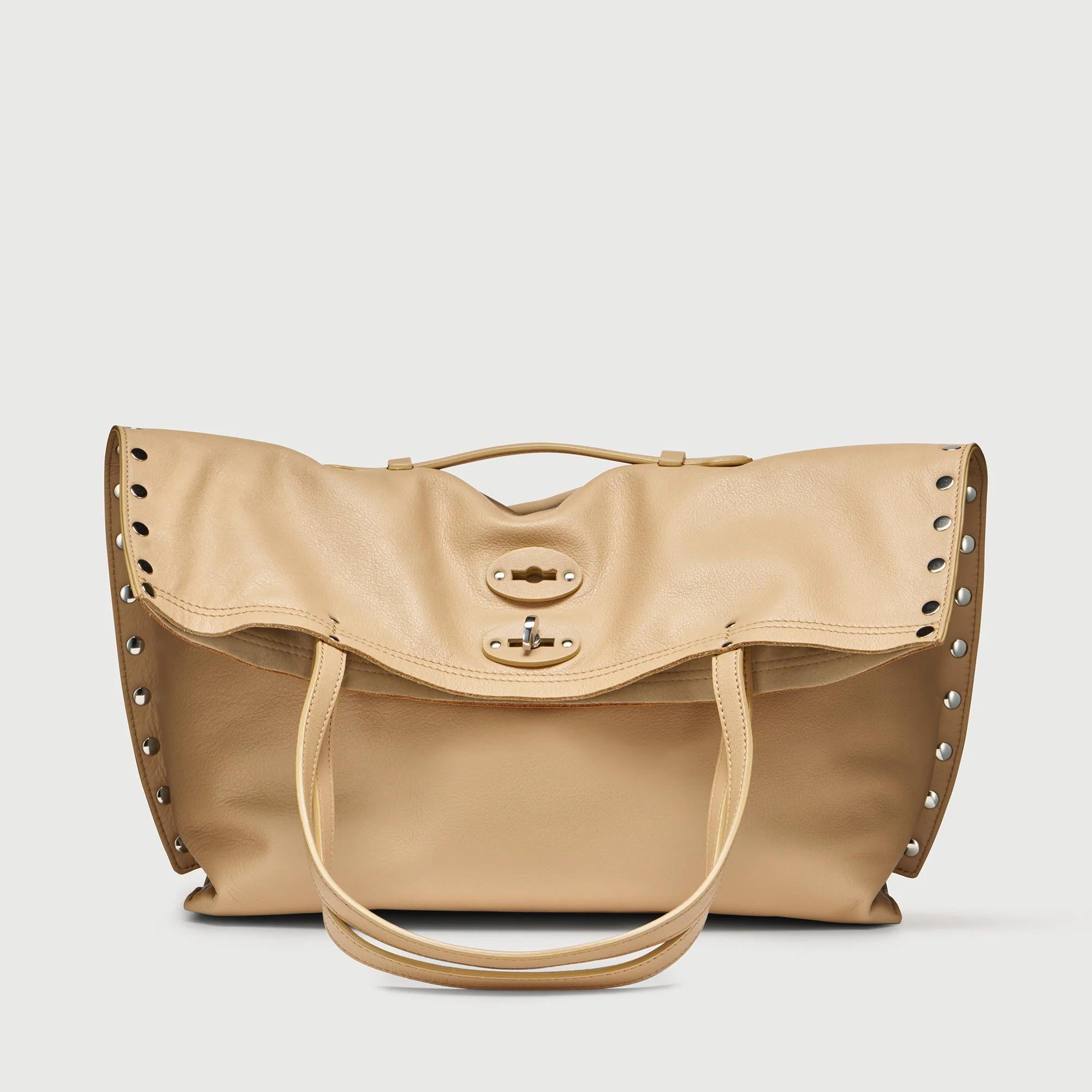 Borsa a spasso beige A SPASSO SAETA Z0291 BEIGE MATERA ZANELLATO
