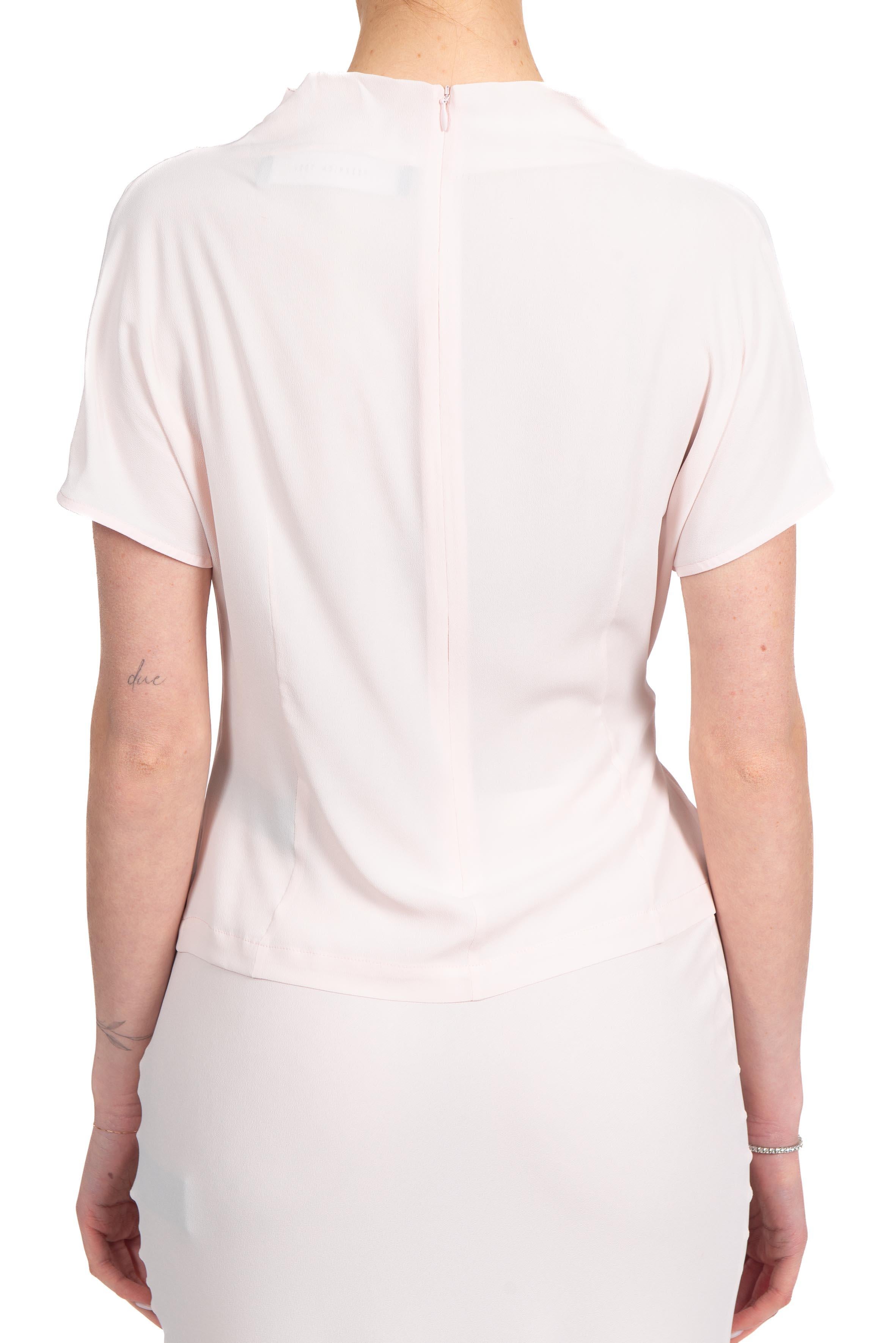 Blusa con nodo rosa 41112 4112 ROSA 04 FEDERICA TOSI