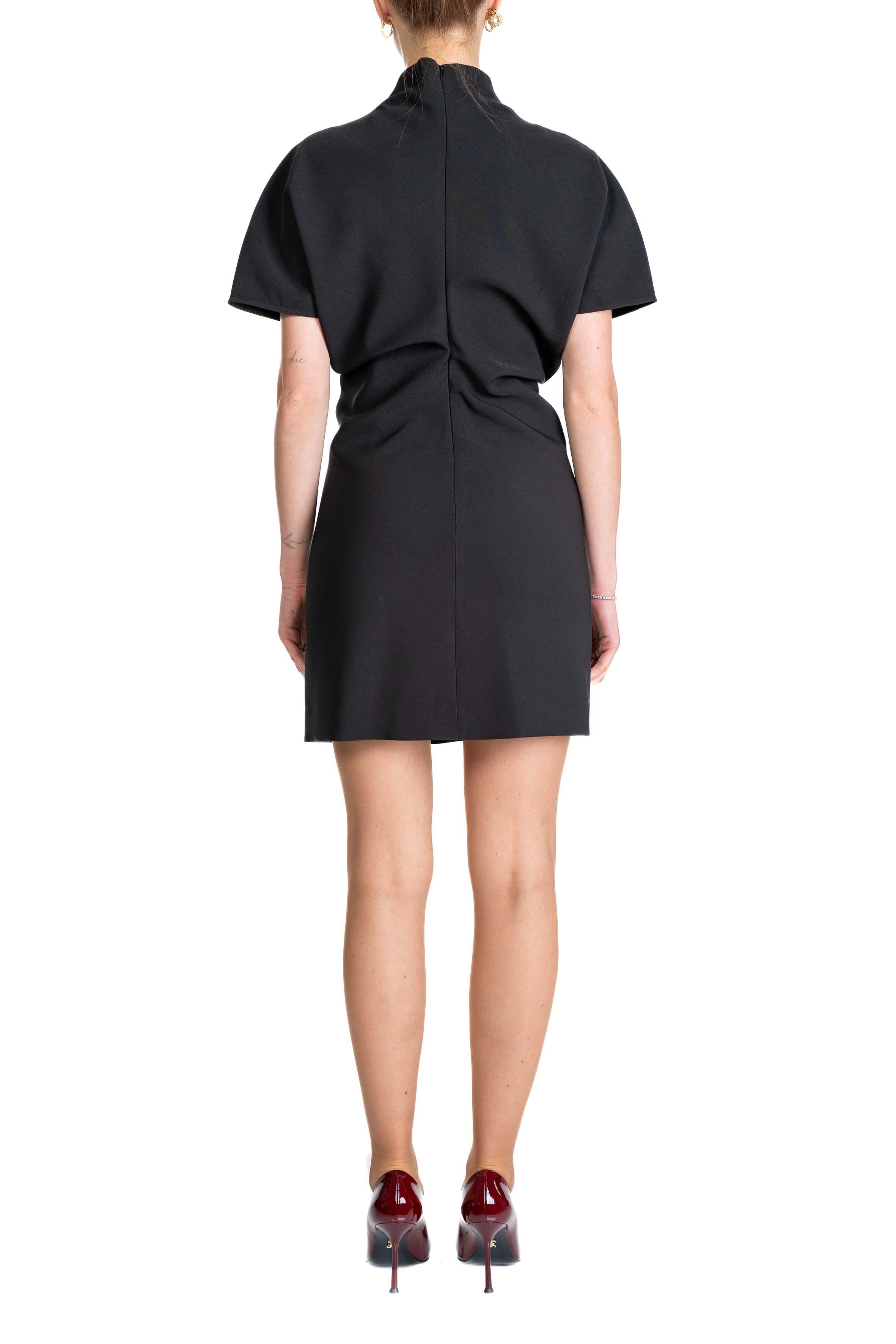 Abito corto cady collo alto 31200 313 BLACK FEDERICA TOSI