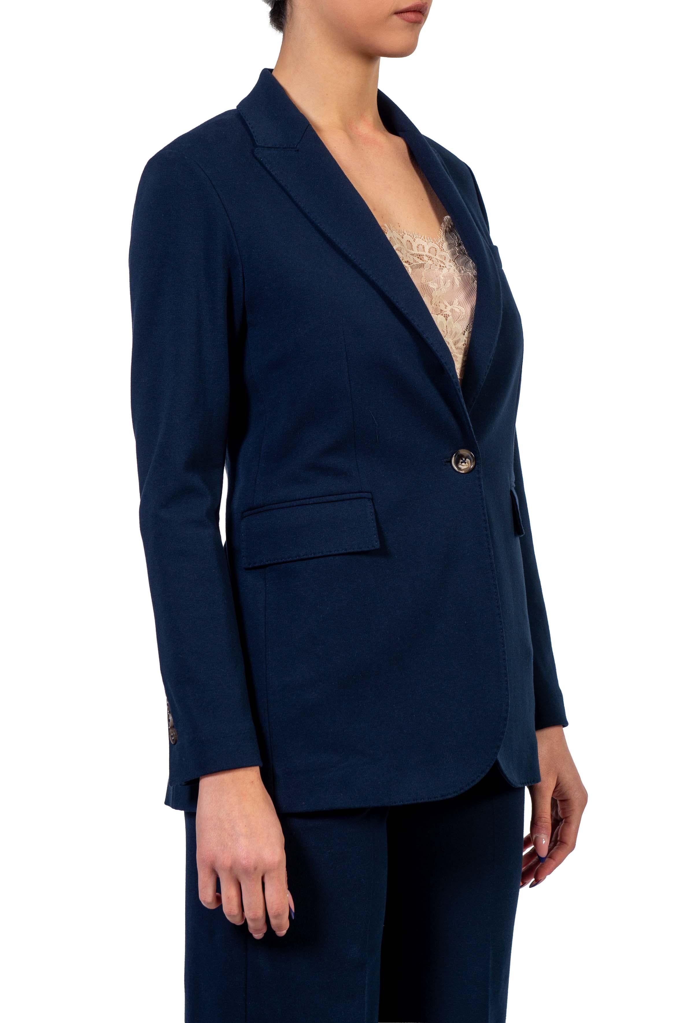 Giacca blu monopetto FD3817 BLAZER FLEECE BLU NAVY CIRCOLO