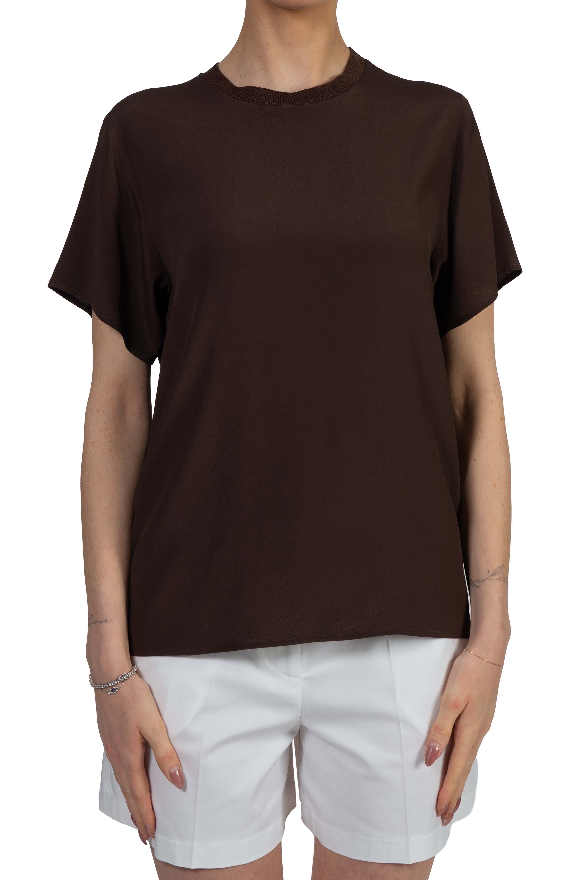 T-shirt testa di moro in misto seta. 4790 4057 MORO ALICE MILLER