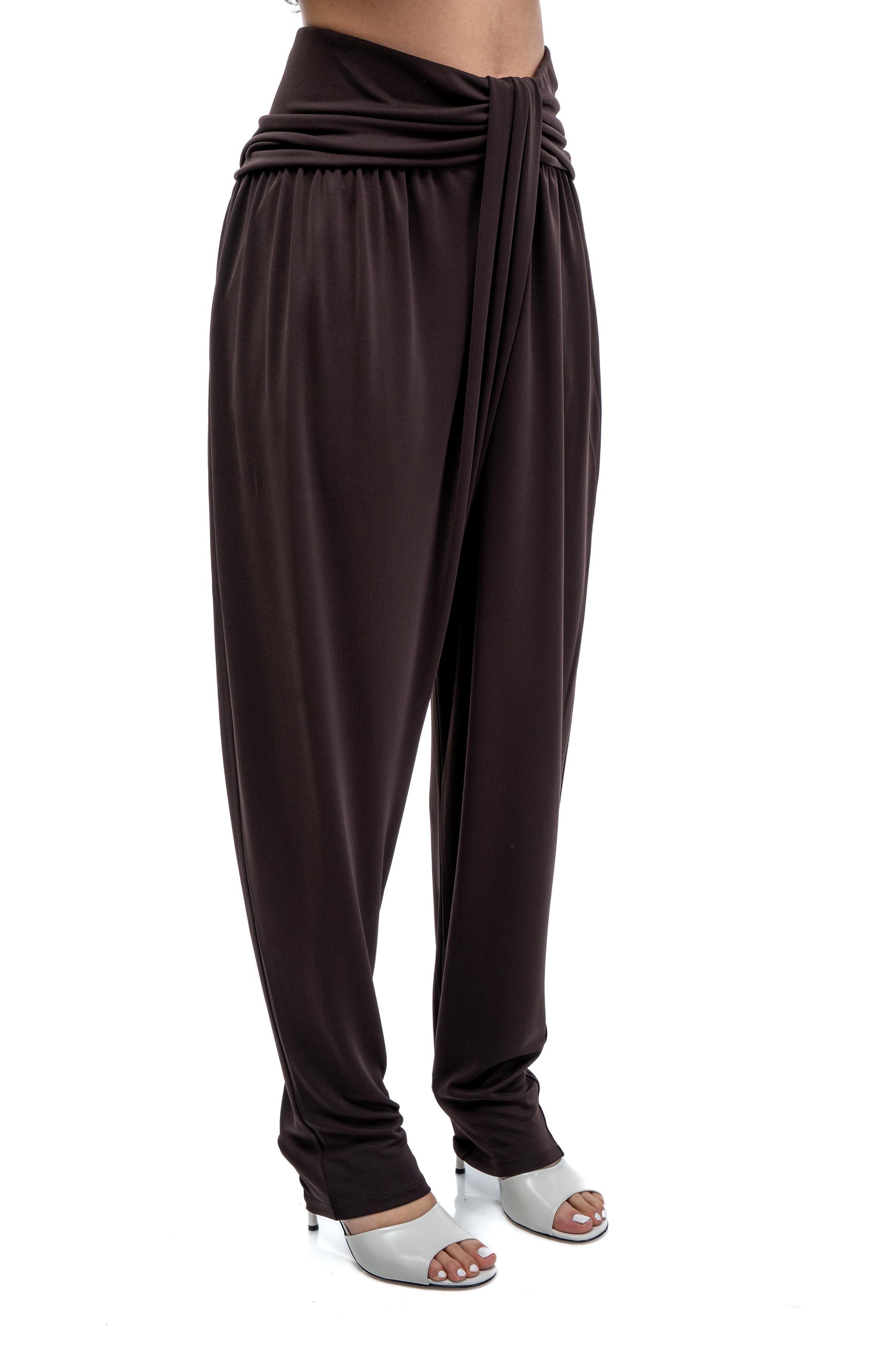 Pantalone Wren jersey marrone 170473 WREN DARK BROWN ANDAMANE
