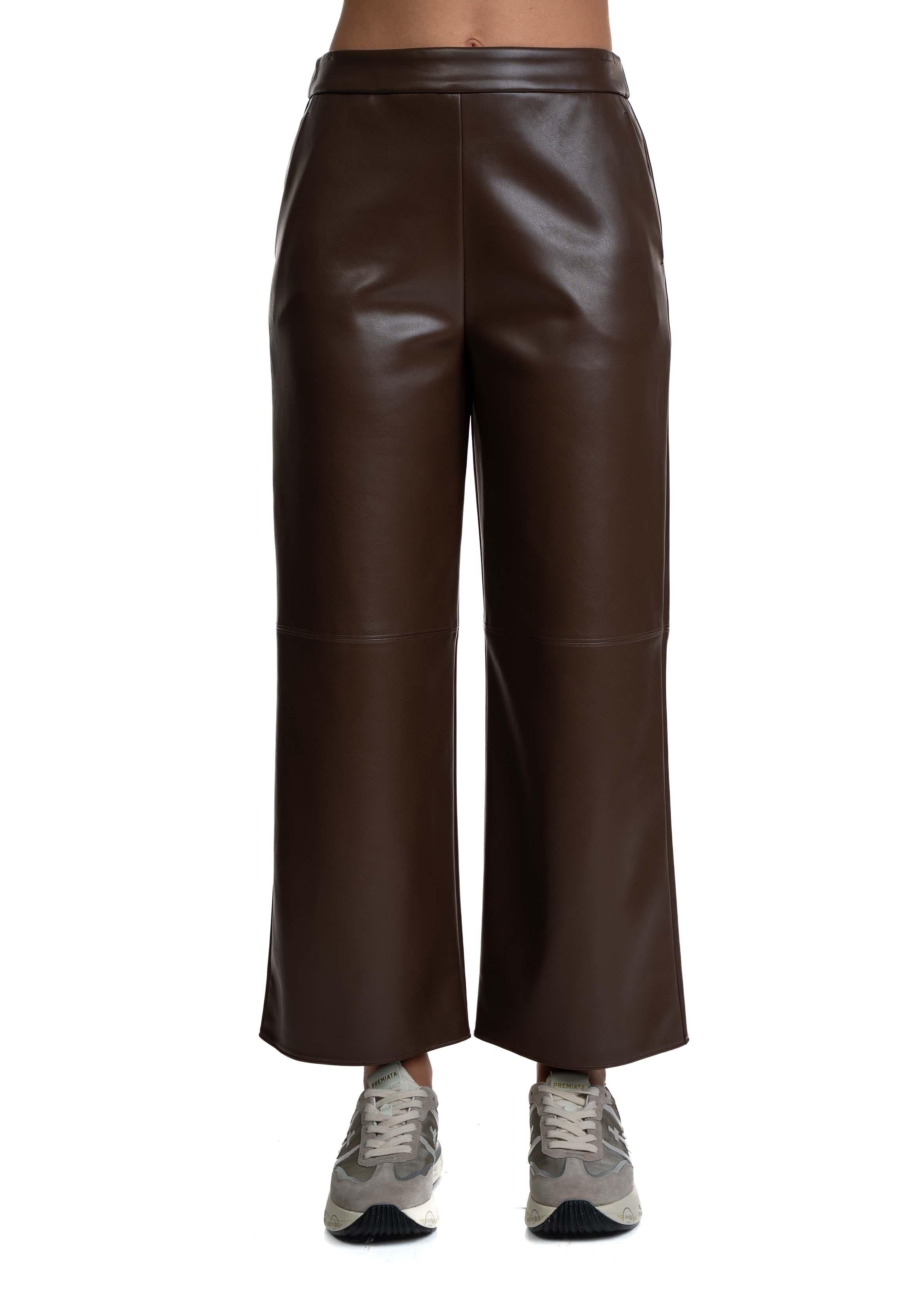 Pantalone Amati in ecopelle marrone AMATI 001 MAX MARA