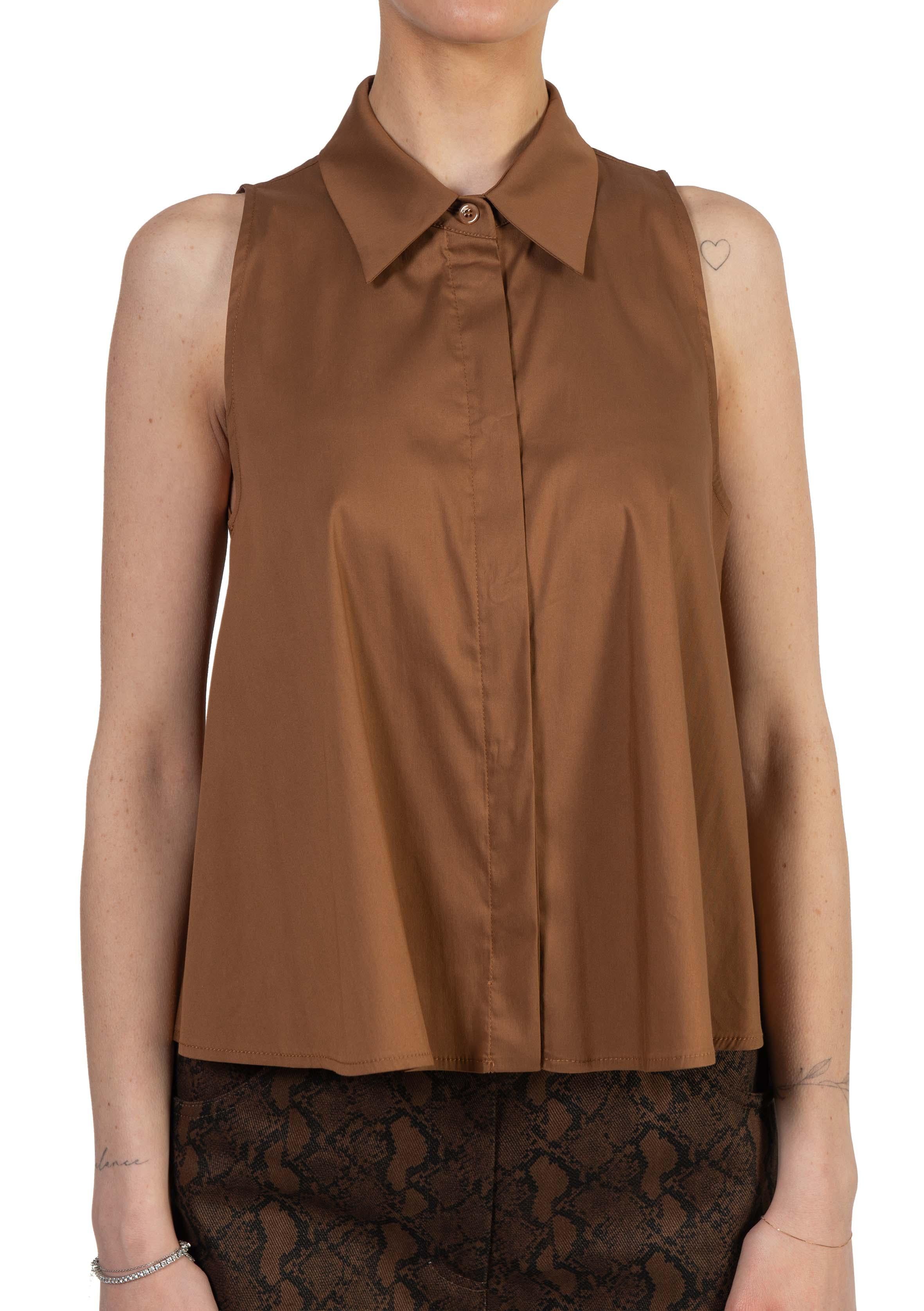 Top quanna scollo america sughero QUANNA S6SK02 SUGHERO SEMICOUTURE