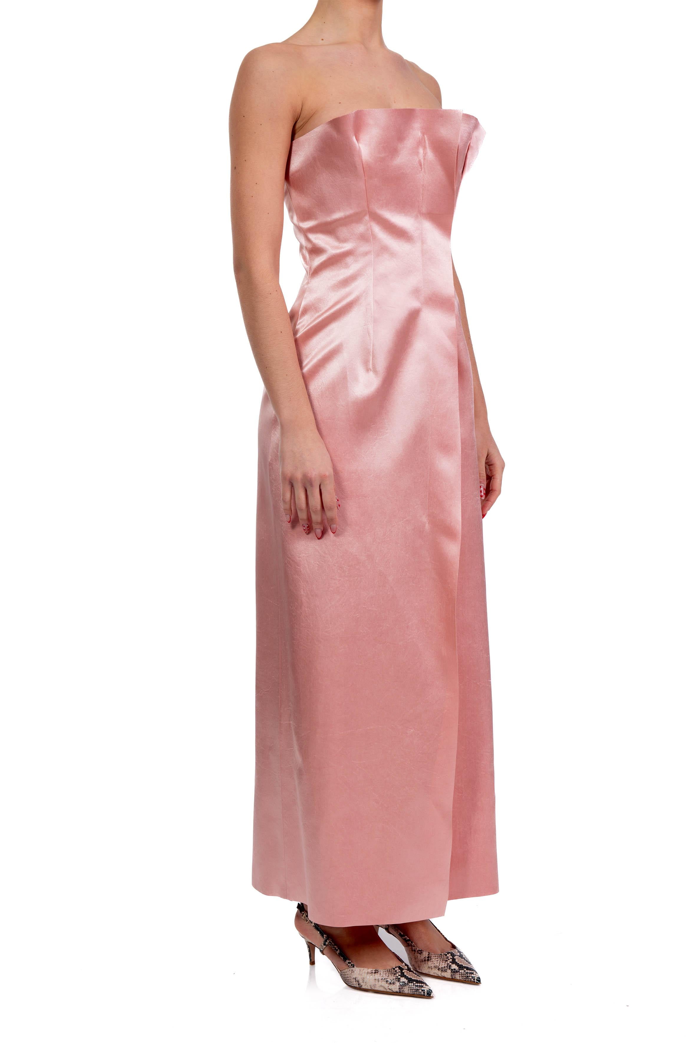 Abito lungo con spacco centrale 0434 0723 0132 ROSA PHILOSOPHY