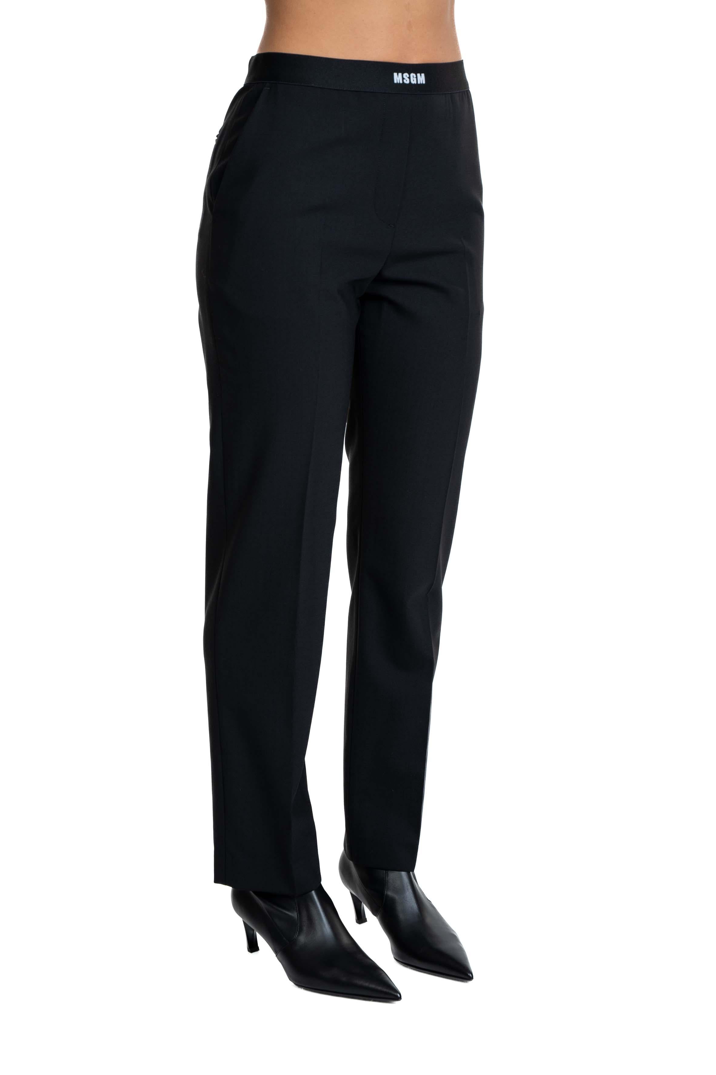 Pantalone cino di Msgm 3941MDP13 BLACK MSGM