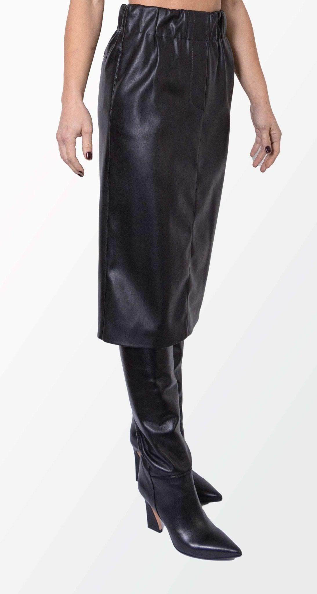 Gonna midi in ecopelle nero 3343 3044 N ALICE MILLER