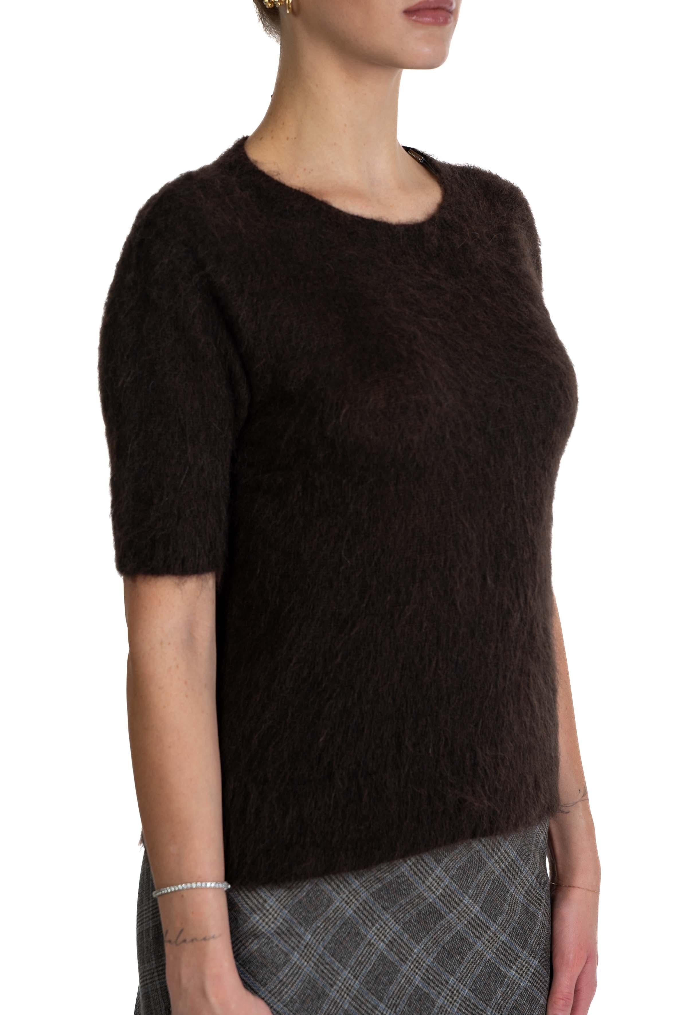 Maglia in alpaca 61292 WENGE D.EXTERIOR